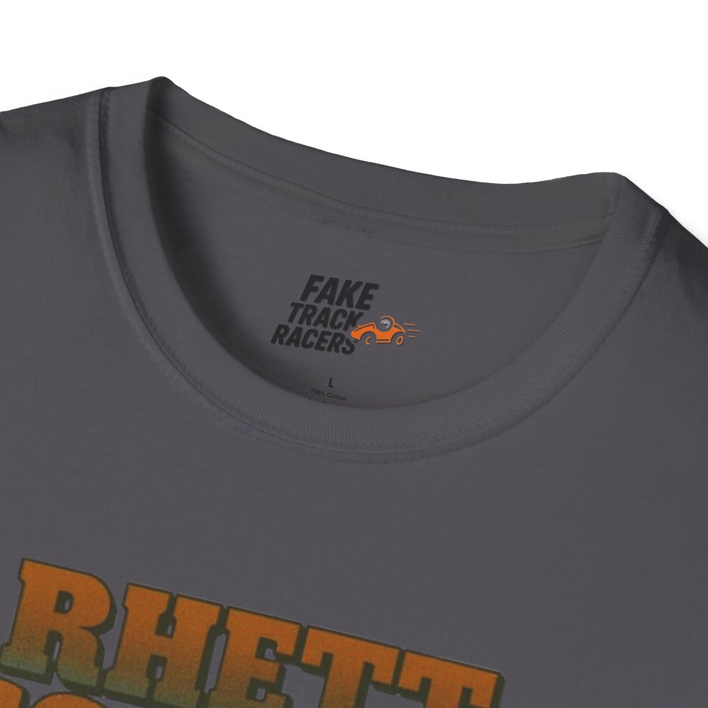 Vintage 90s Racing Tee Shirt RHETT COWAN, Fake Track Racing Shirt