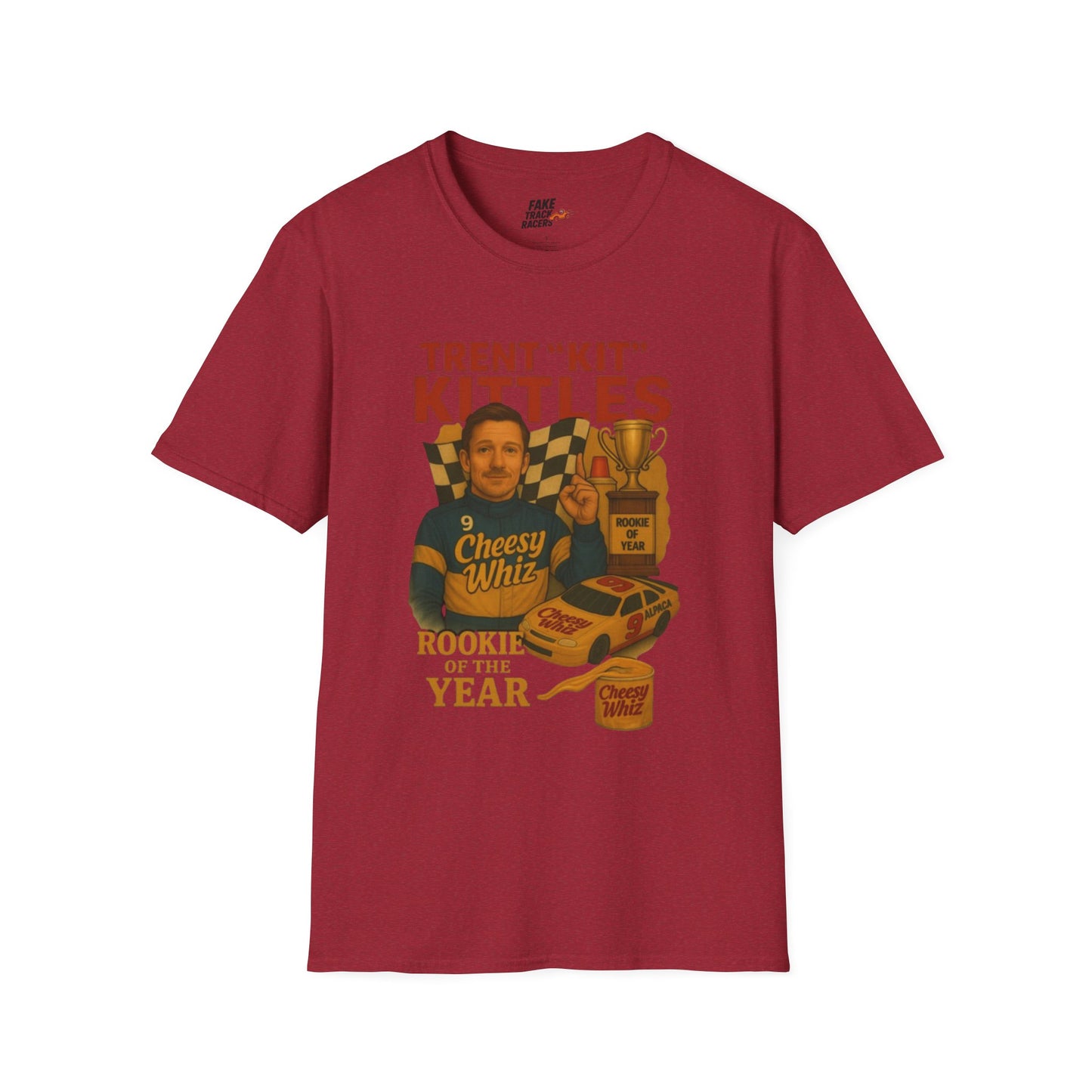 Vintage Style 90s Racing Tee Shirt TRENT KITTLES ROY Fake Track Racers