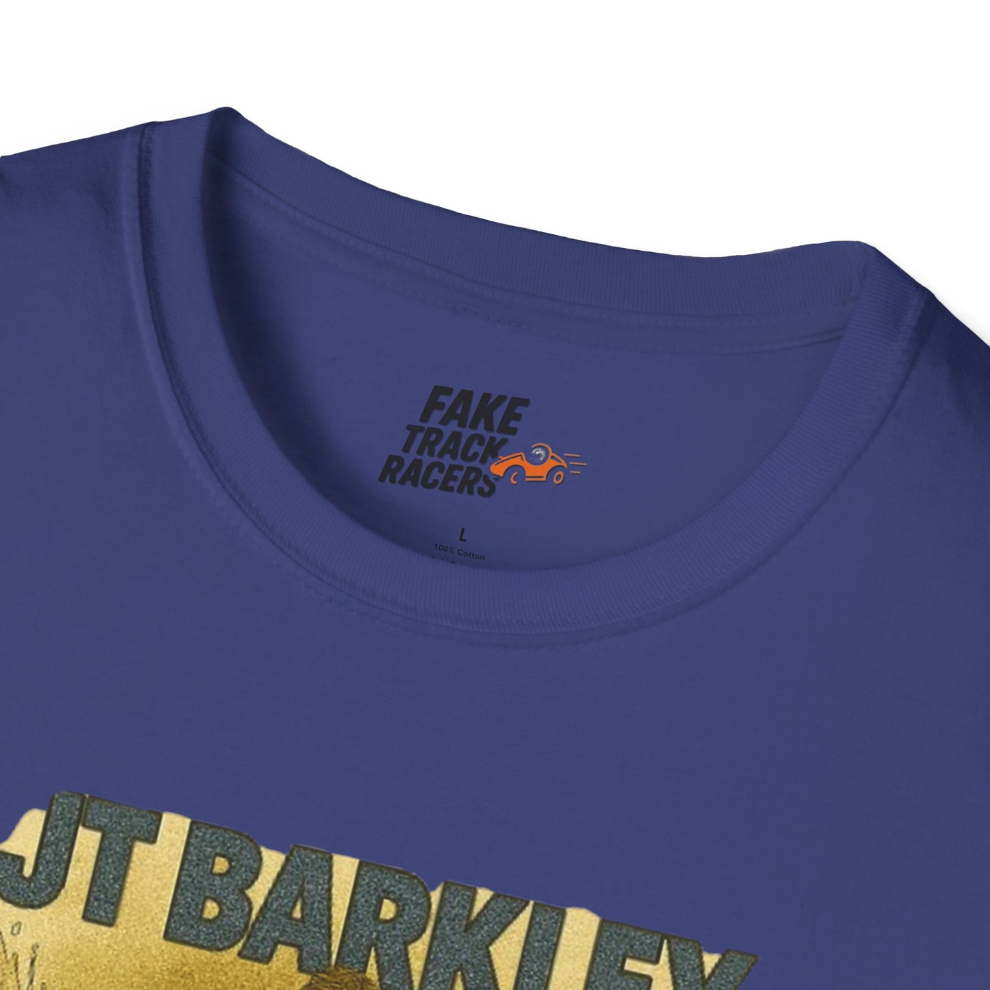 Vintage Style 90s Racing Tee Shirt JT BARKLEY Champion Shirt Fake Track Racers
