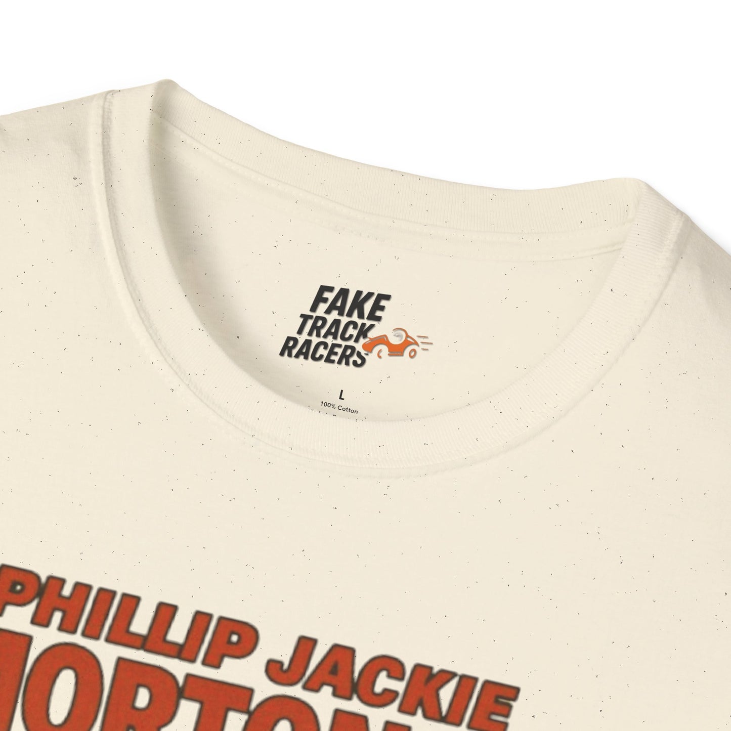 Vintage Style 90s Racing Tee Shirt PHILLIP JACKIE MORTON JR PW Fake Track Racers