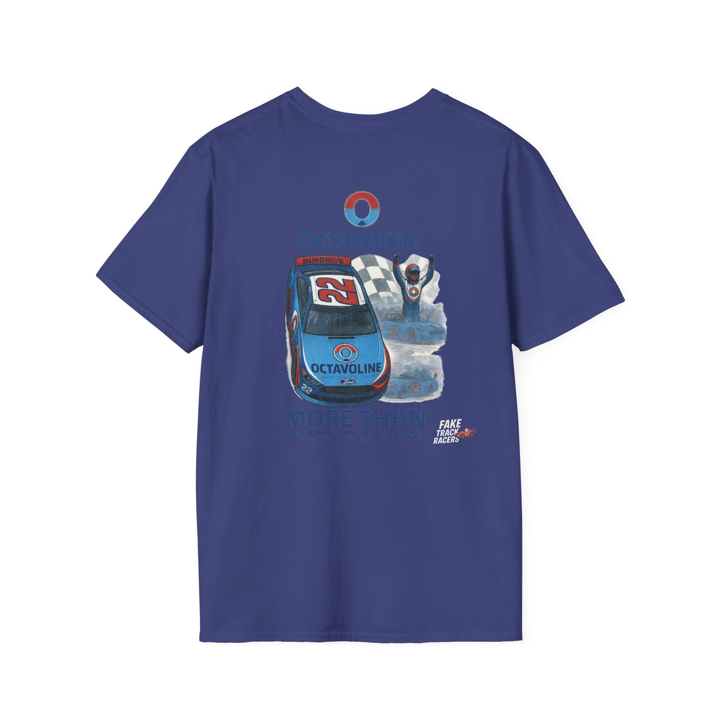Vintage Style 90s Racing Tee Shirt SPARKY FRANKLIN OCTAVOLINE Fake Track Racers