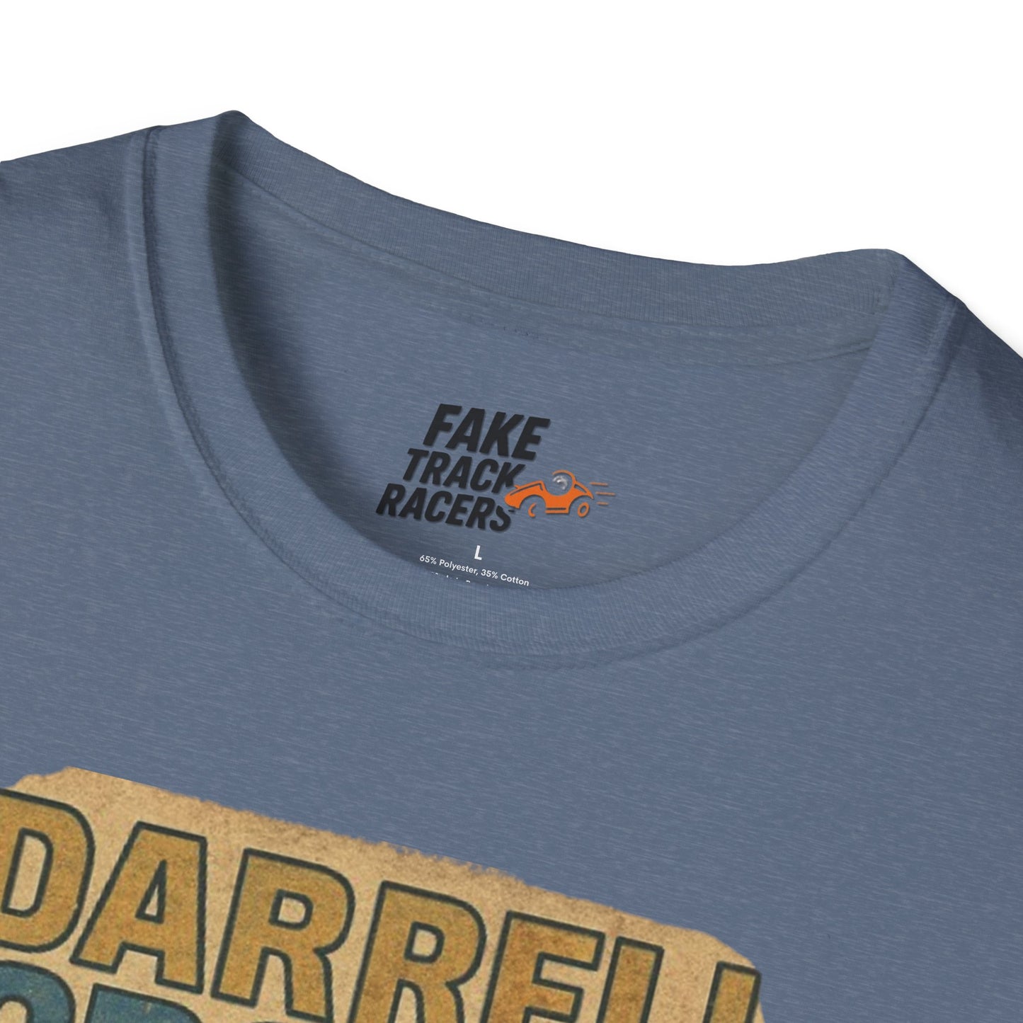Vintage Style 90s Racing Tee Shirt DARRELL CROSBY Blockbuster Fake Track Racers