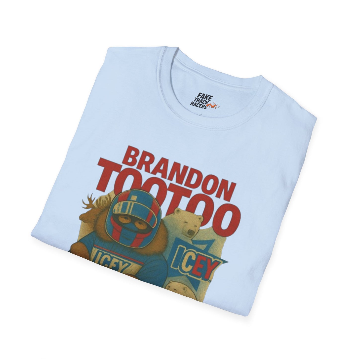 Vintage Style 90s Racing Tee Shirt BRANDON TOOTOO Alaska Fake Track Racers