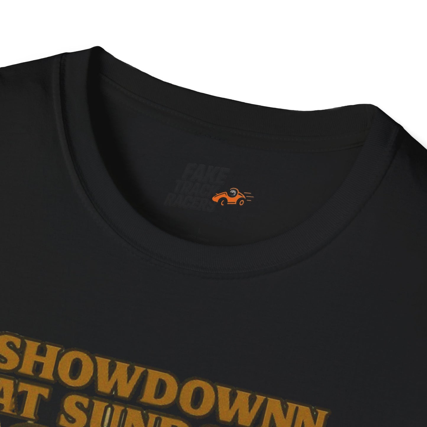 Vintage Style 90s Racing Tee Shirt SHOWDOWN AT SUNDOWN Fake Track Racers