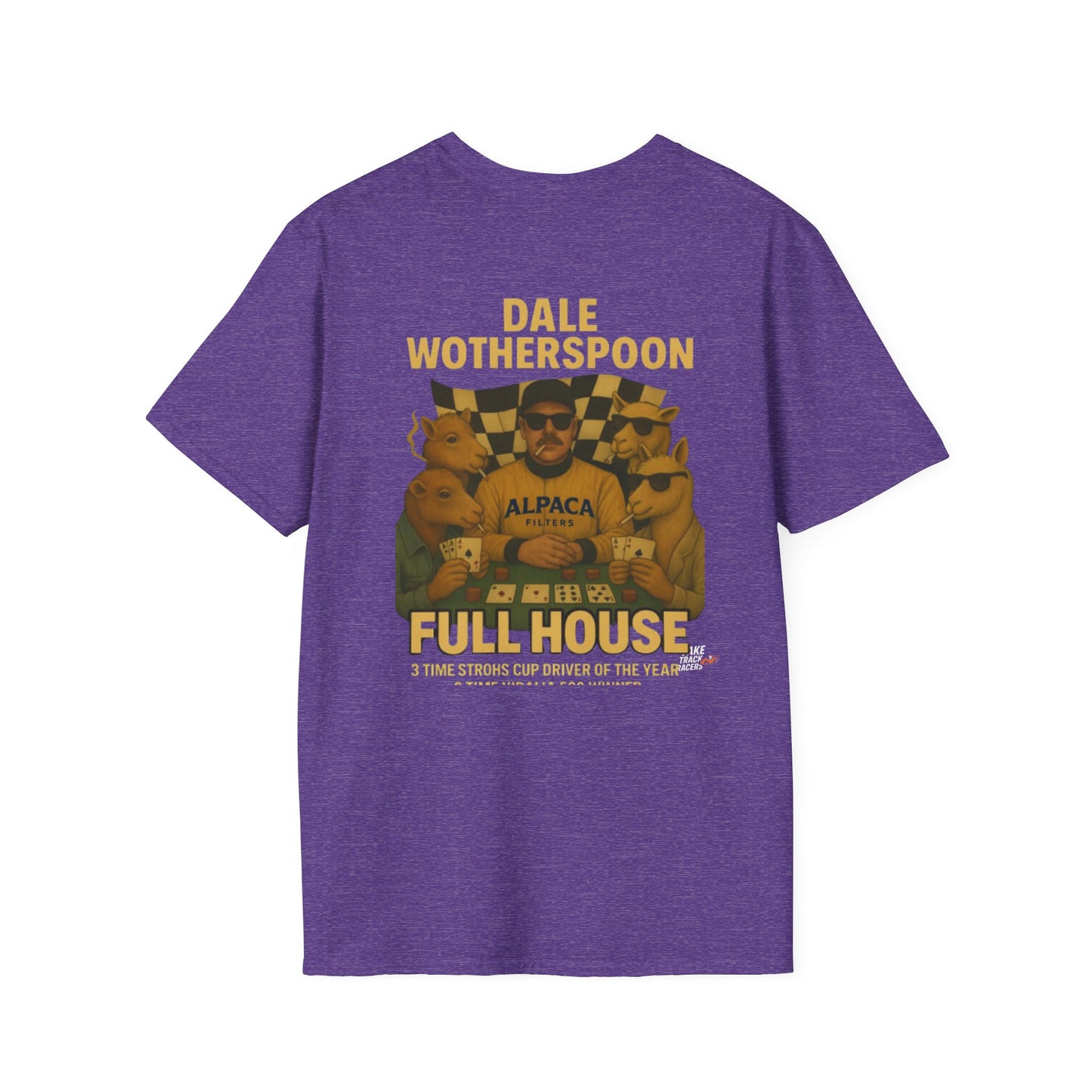 Vintage Style 90s Racing Tee Shirt DALE WOTHERSPOON Alpaca Fake Track Racers