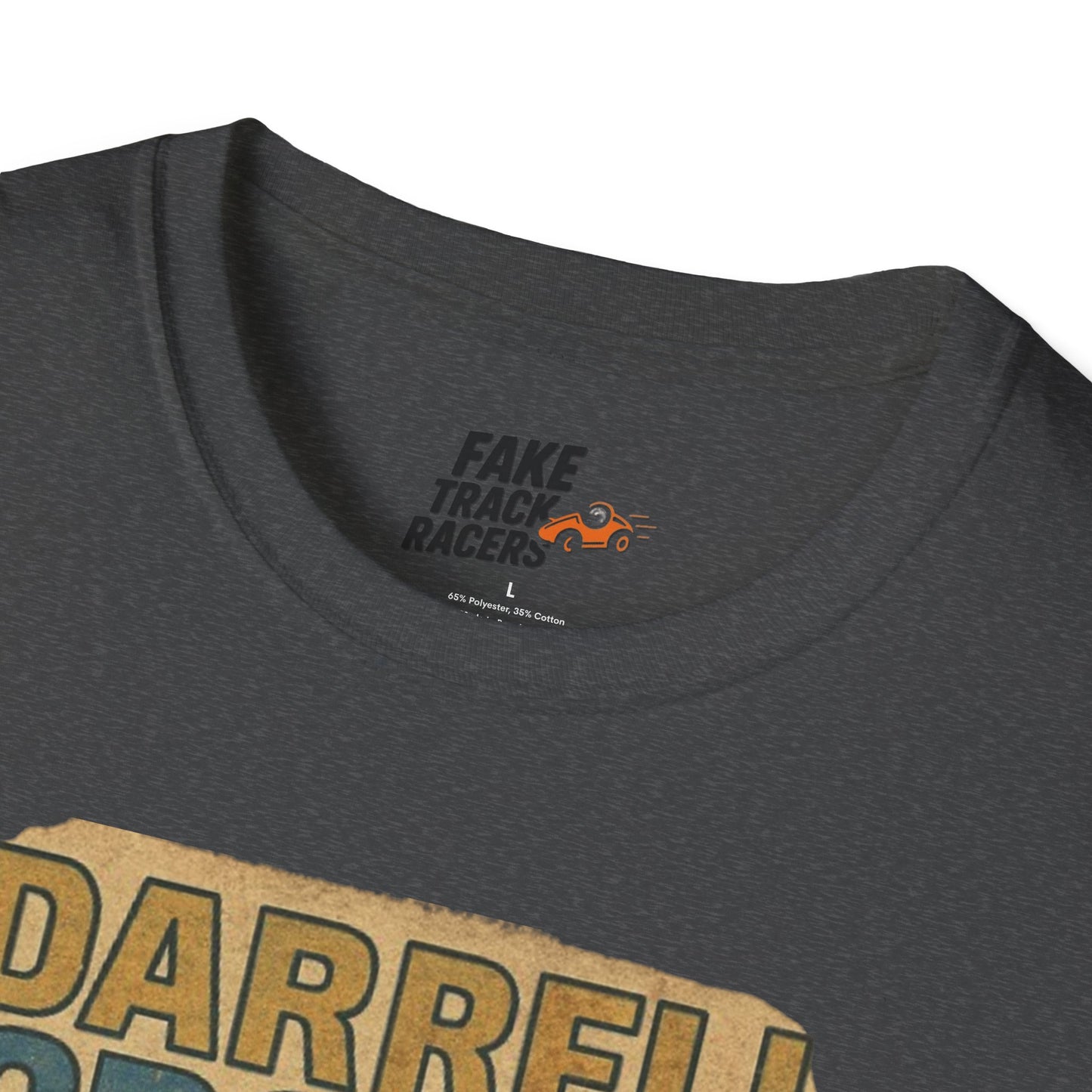 Vintage Style 90s Racing Tee Shirt DARRELL CROSBY Blockbuster Fake Track Racers