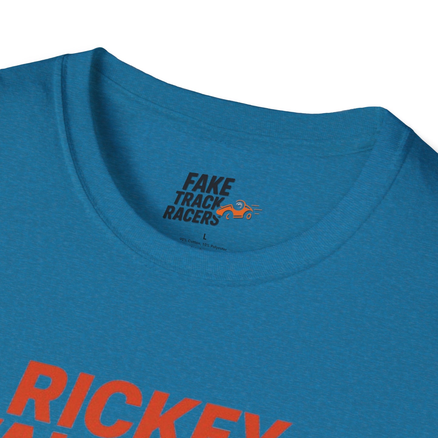 Vintage Style 90s Racing Tee Shirt RICKEY VALENTINE KMart Fake Track Racers