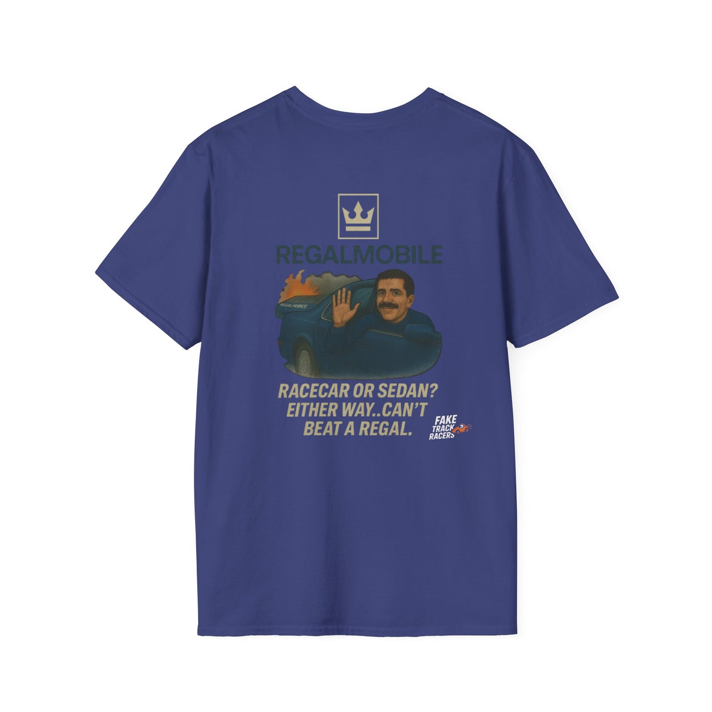 Vintage Style 90s Racing Tee Shirt TEDDY BRADSHAW Regal Fake Track Racers