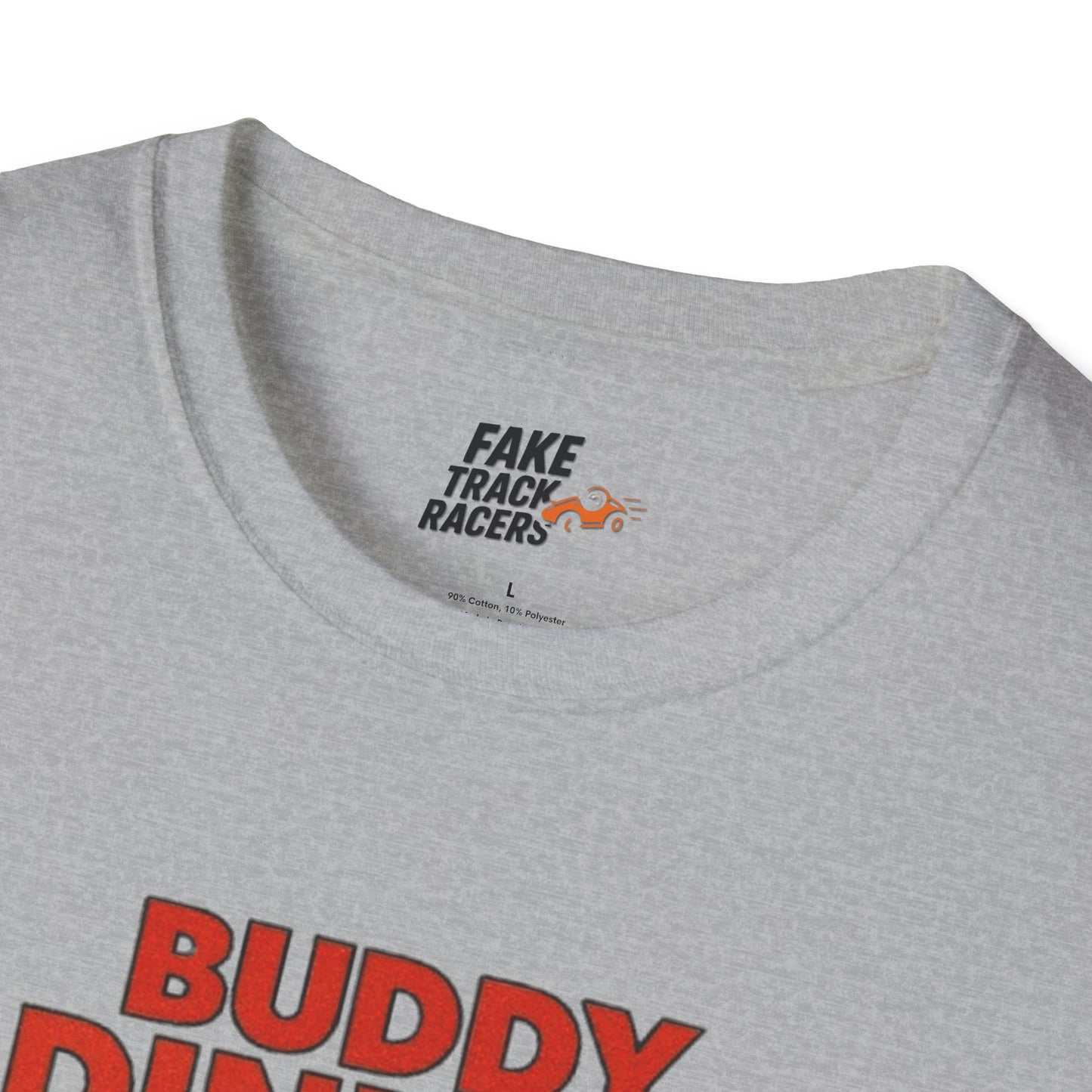 Vintage Style 90s Racing Tee Shirt BUDDY DINKKE Toys R Us Shirt Fake Track Racers
