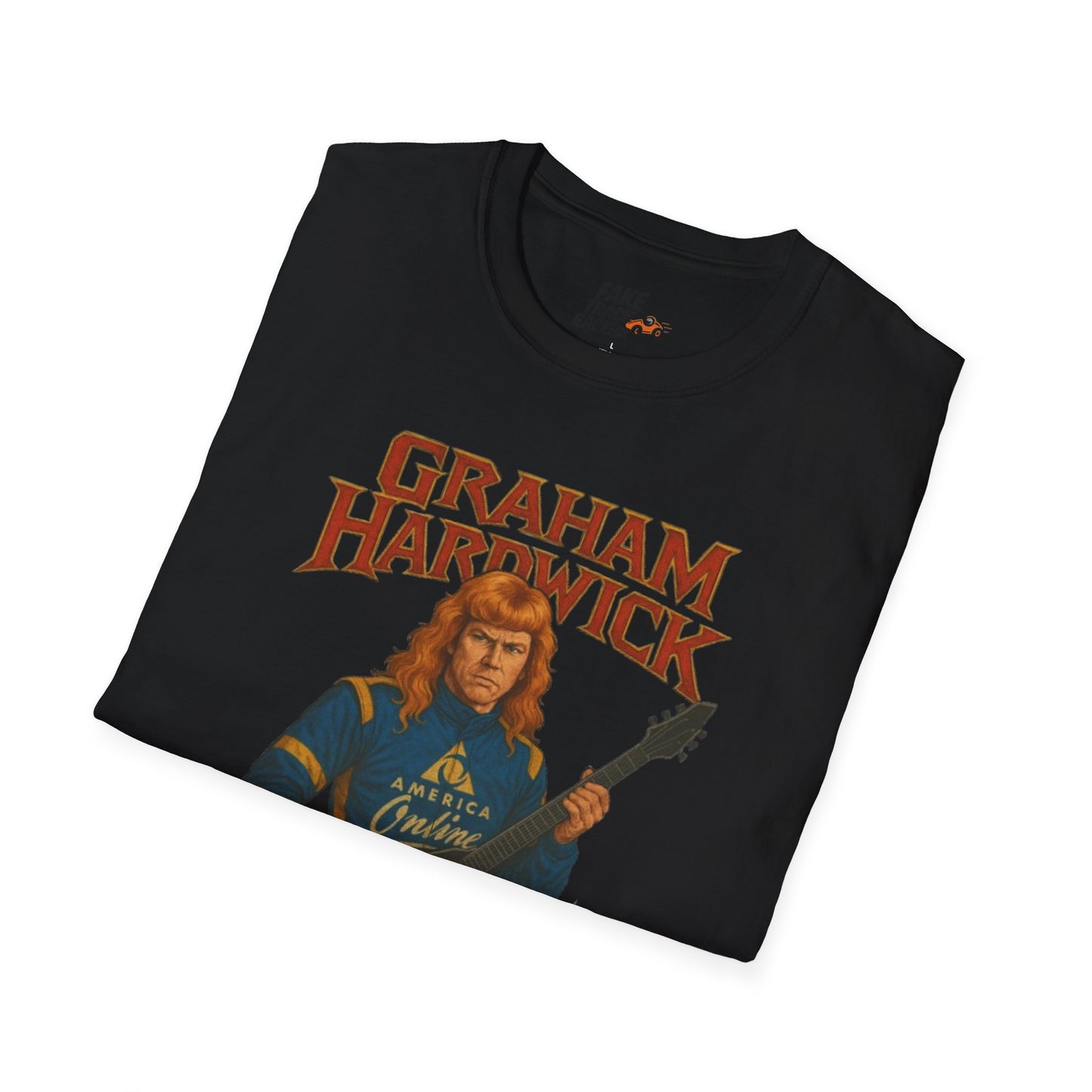 Vintage Style 90s Racing Tee Shirt GRAHAM HARDWICK AOL Fake Track Racers