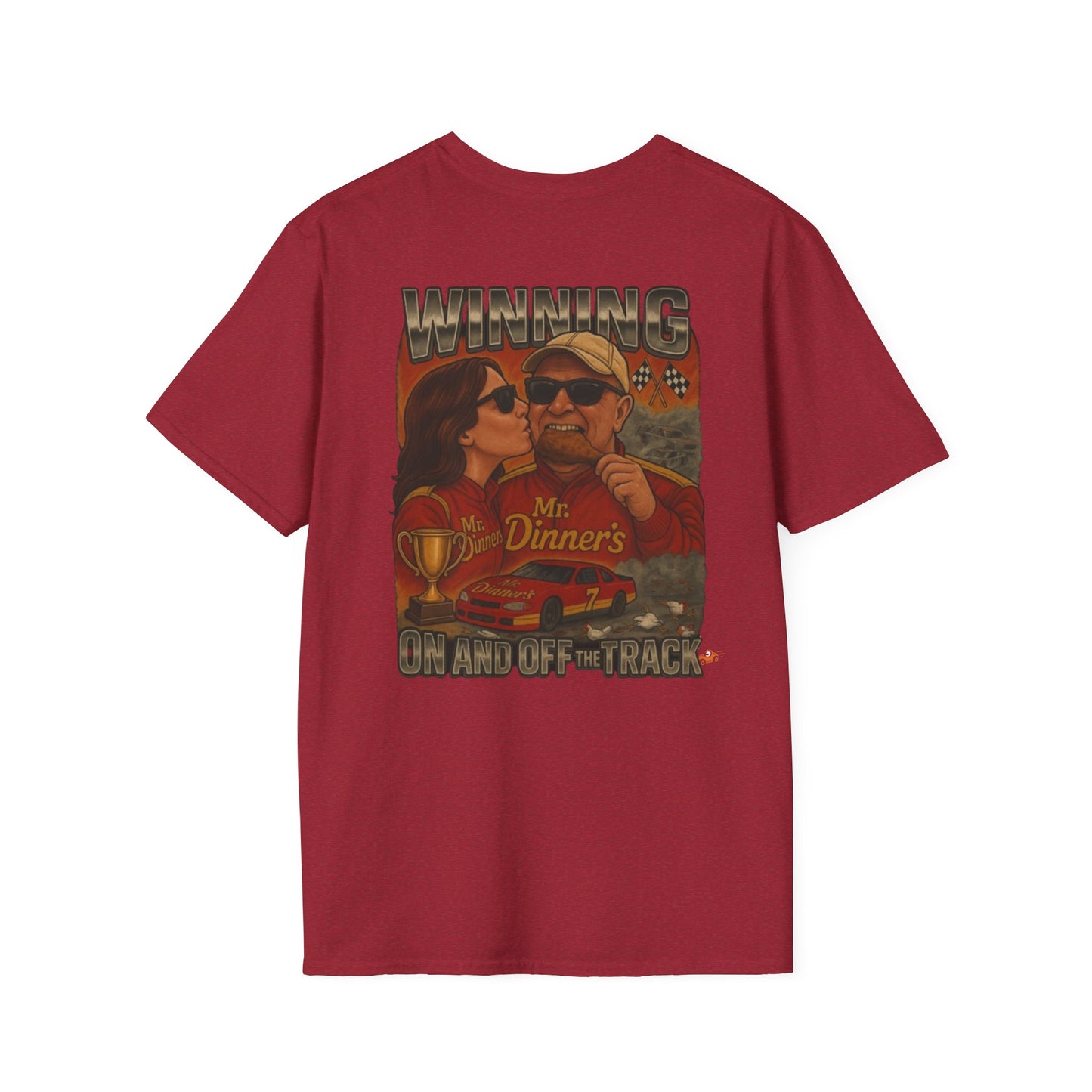 Vintage Style 90s Racing Tee Shirt SONNY MACK Mr Dinners Fake Track Racers