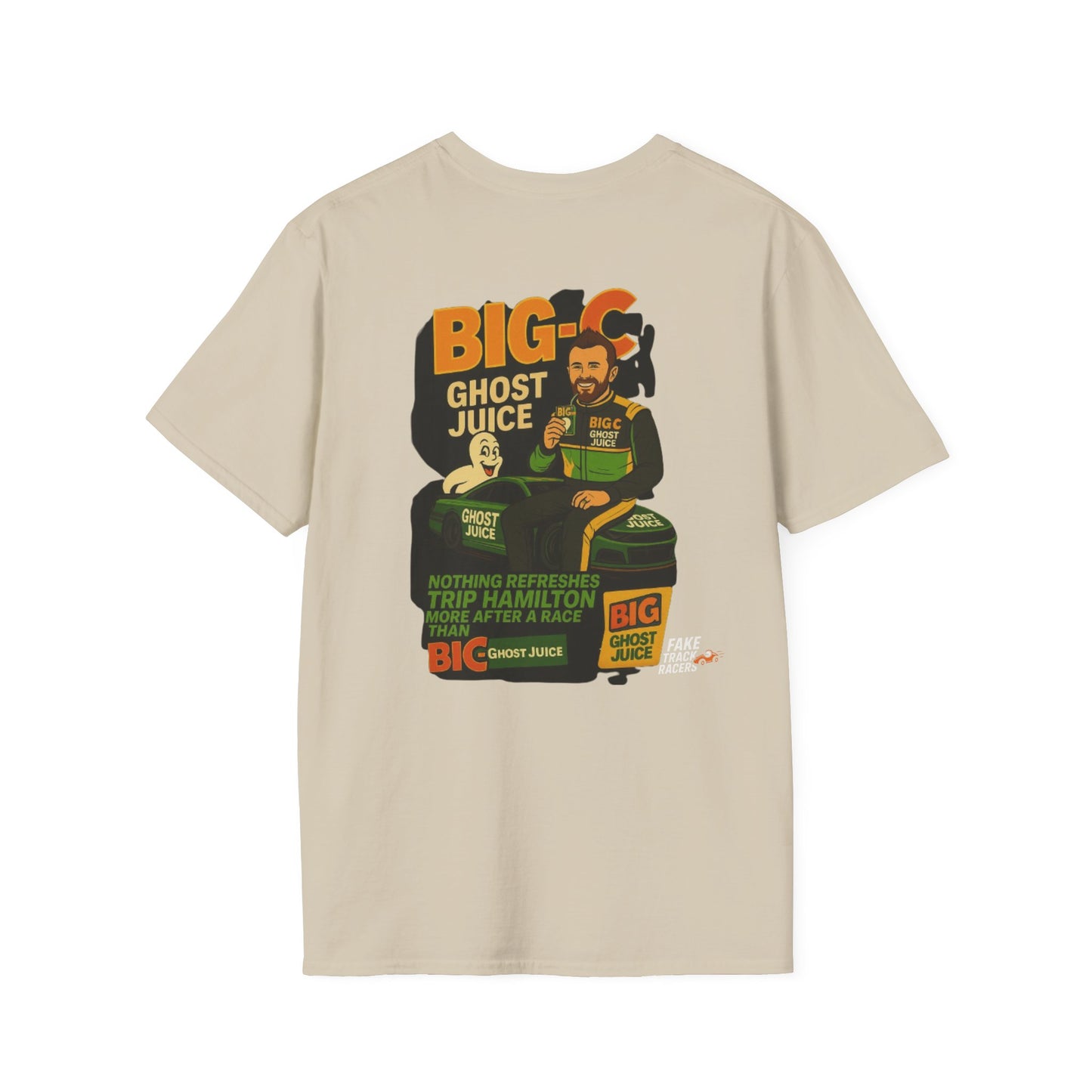 Vintage Style 90s Racing Tee Shirt TRIP HAMILTON BigC Fake Track Racers