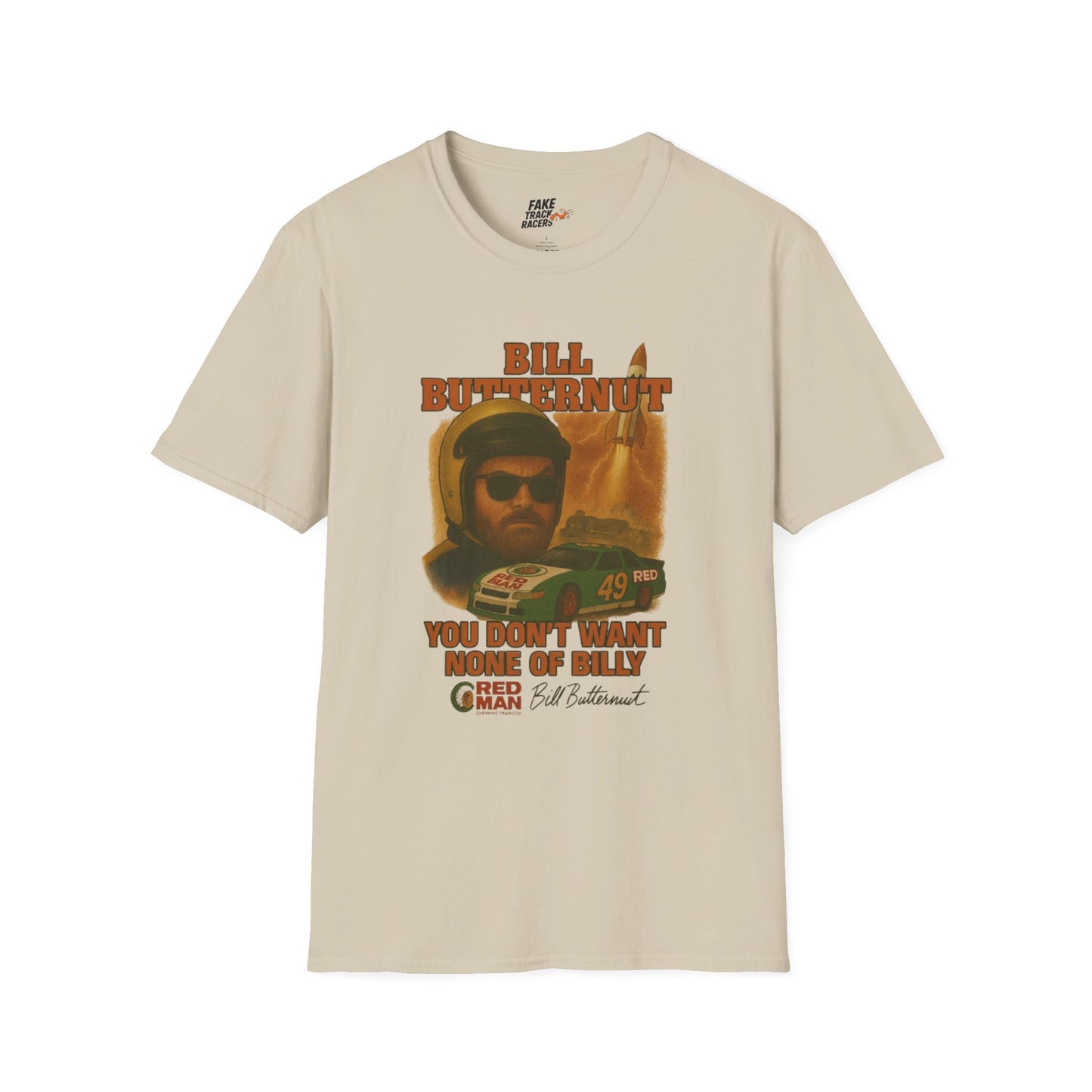 Vintage Style 90s Racing Tee Shirt BILLY BUTTERNUT Billy Shirt Fake Track Racers