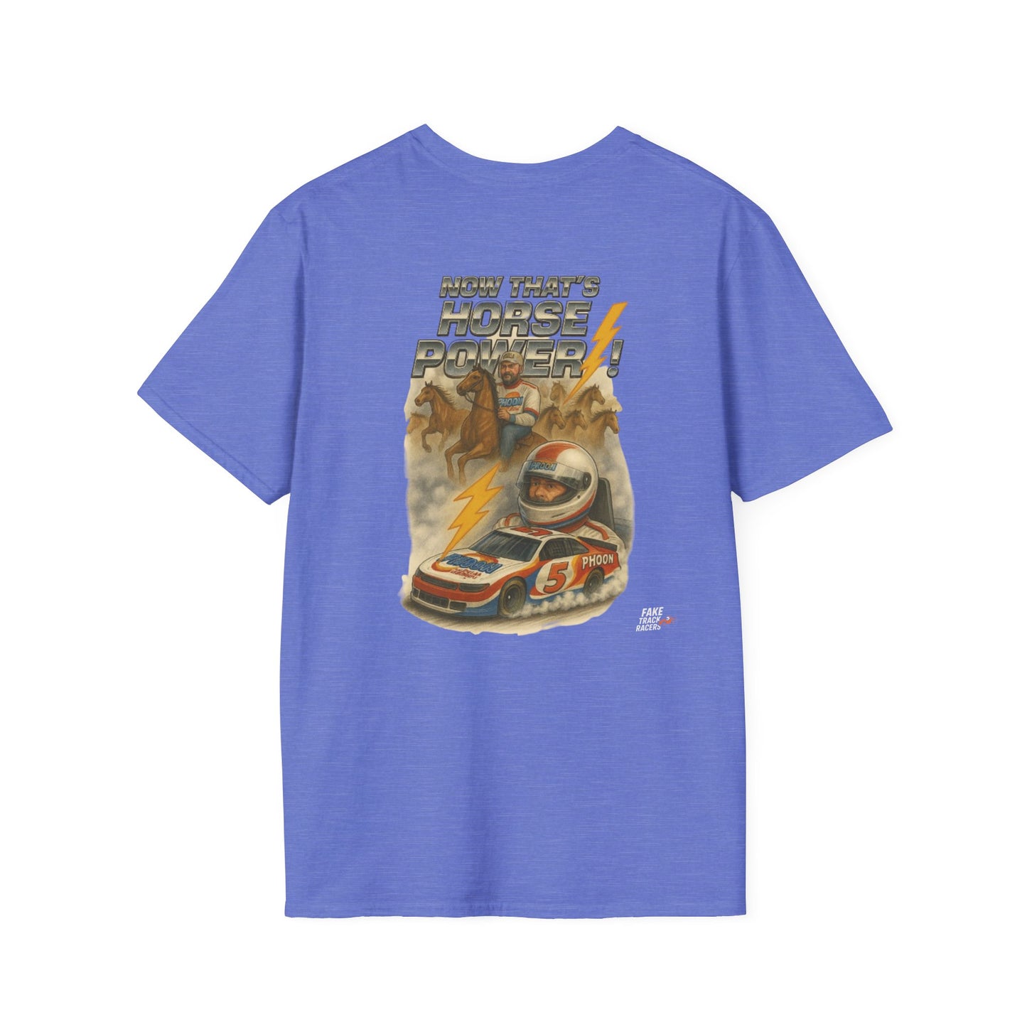 Vintage Style 90s Racing Tee Shirt RICKY MORTIMER PHOON Fake Track Racers