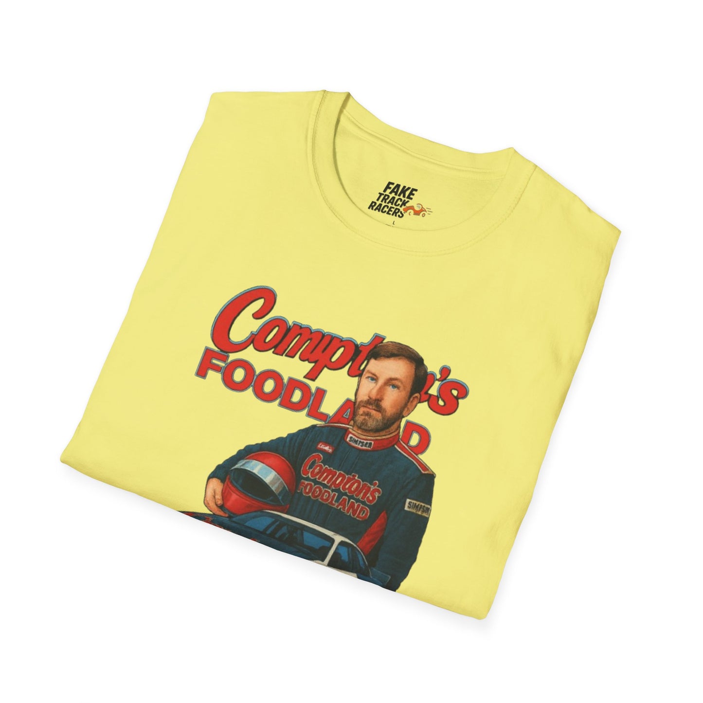 Vintage Style 90s Racing Tee Shirt GERONIMO LaFEET Comptons Fake Track Racers