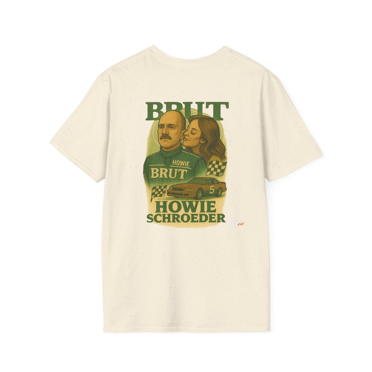 Vintage Style 90s Racing Tee Shirt HOWIE SCHROEDER Brut Fake Track Racers