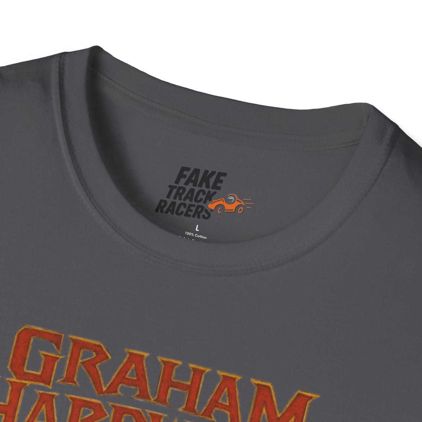 Vintage Style 90s Racing Tee Shirt GRAHAM HARDWICK AOL Fake Track Racers