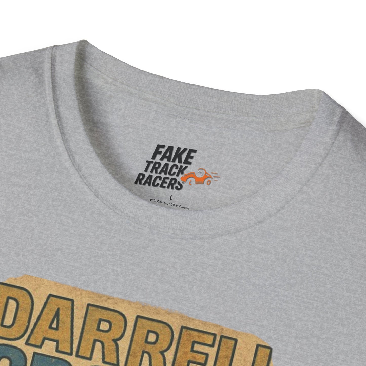 Vintage Style 90s Racing Tee Shirt DARRELL CROSBY Blockbuster Fake Track Racers