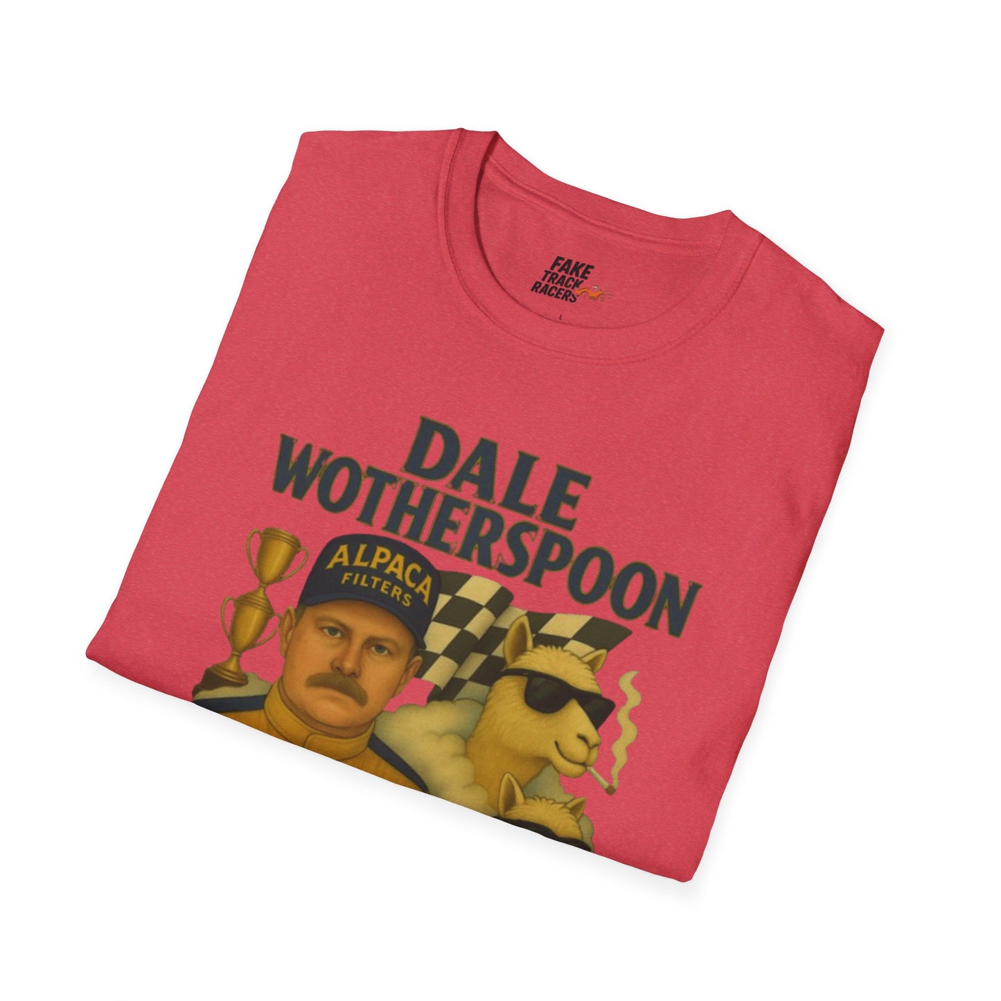 Vintage Style 90s Racing Tee Shirt DALE WOTHERSPOON Alpaca Fake Track Racers