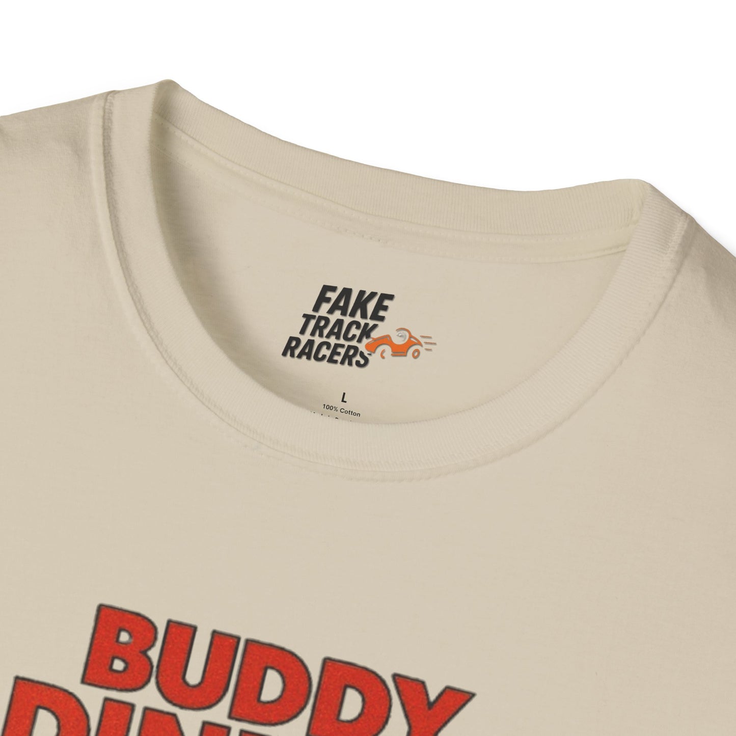 Vintage Style 90s Racing Tee Shirt BUDDY DINKKE Toys R Us Shirt Fake Track Racers