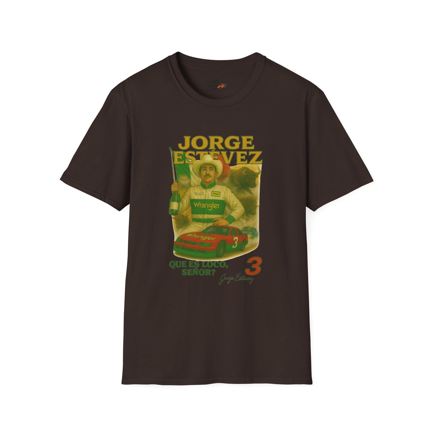 Vintage Style 90s Racing Tee Shirt JORGE ESTEVEZ Cerveza Champ Fake Track Racers