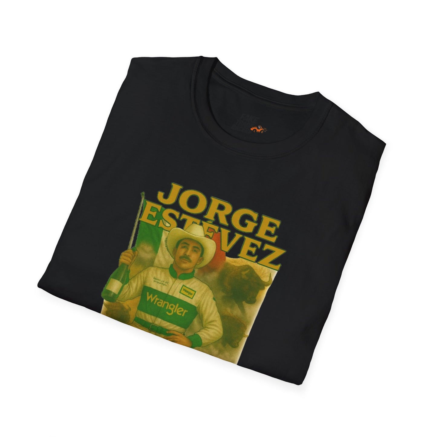 Vintage Style 90s Racing Tee Shirt JORGE ESTEVEZ Cerveza Champ Fake Track Racers