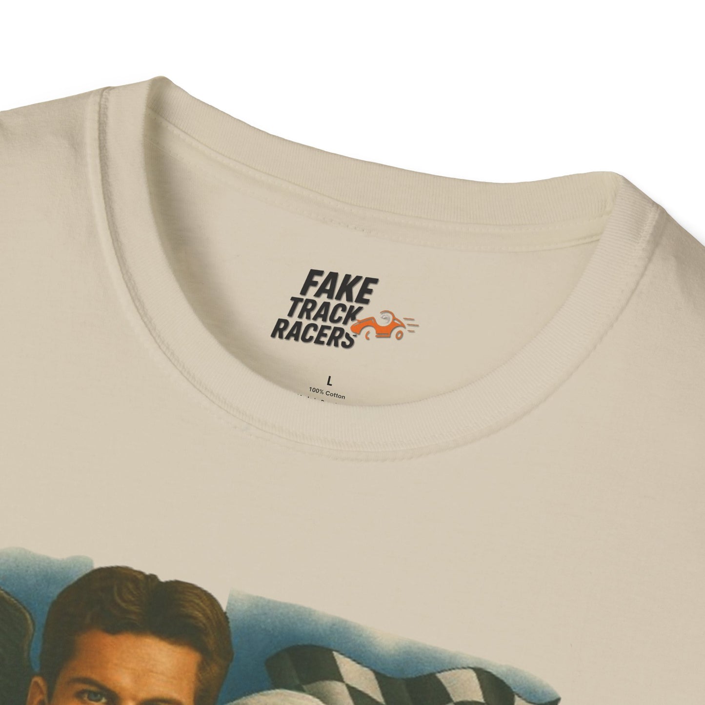 Vintage Style 90s Racing Tee Shirt BEAU DIESEL BC Fake Track Racers
