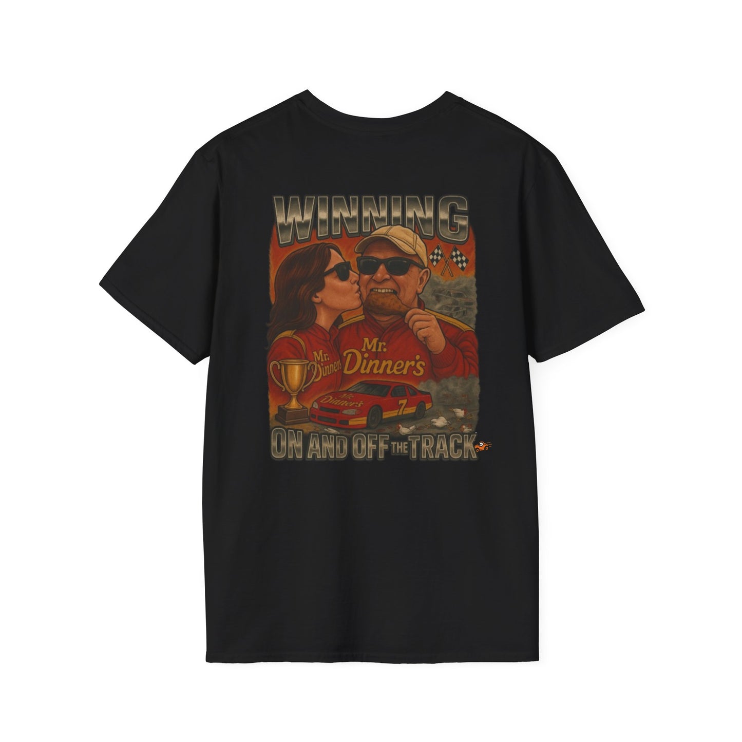 Vintage Style 90s Racing Tee Shirt SONNY MACK Mr Dinners Fake Track Racers