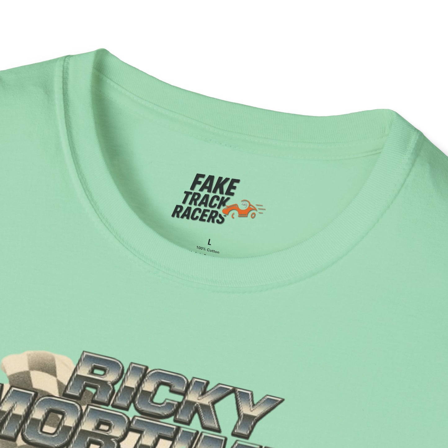 Vintage Style 90s Racing Tee Shirt RICKY MORTIMER PHOON Fake Track Racers