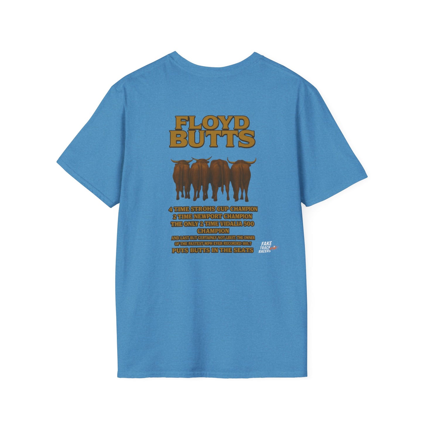 Vintage Style 90s Racing Tee Shirt FLOYD BUTTS Bapst Fake Track Racers