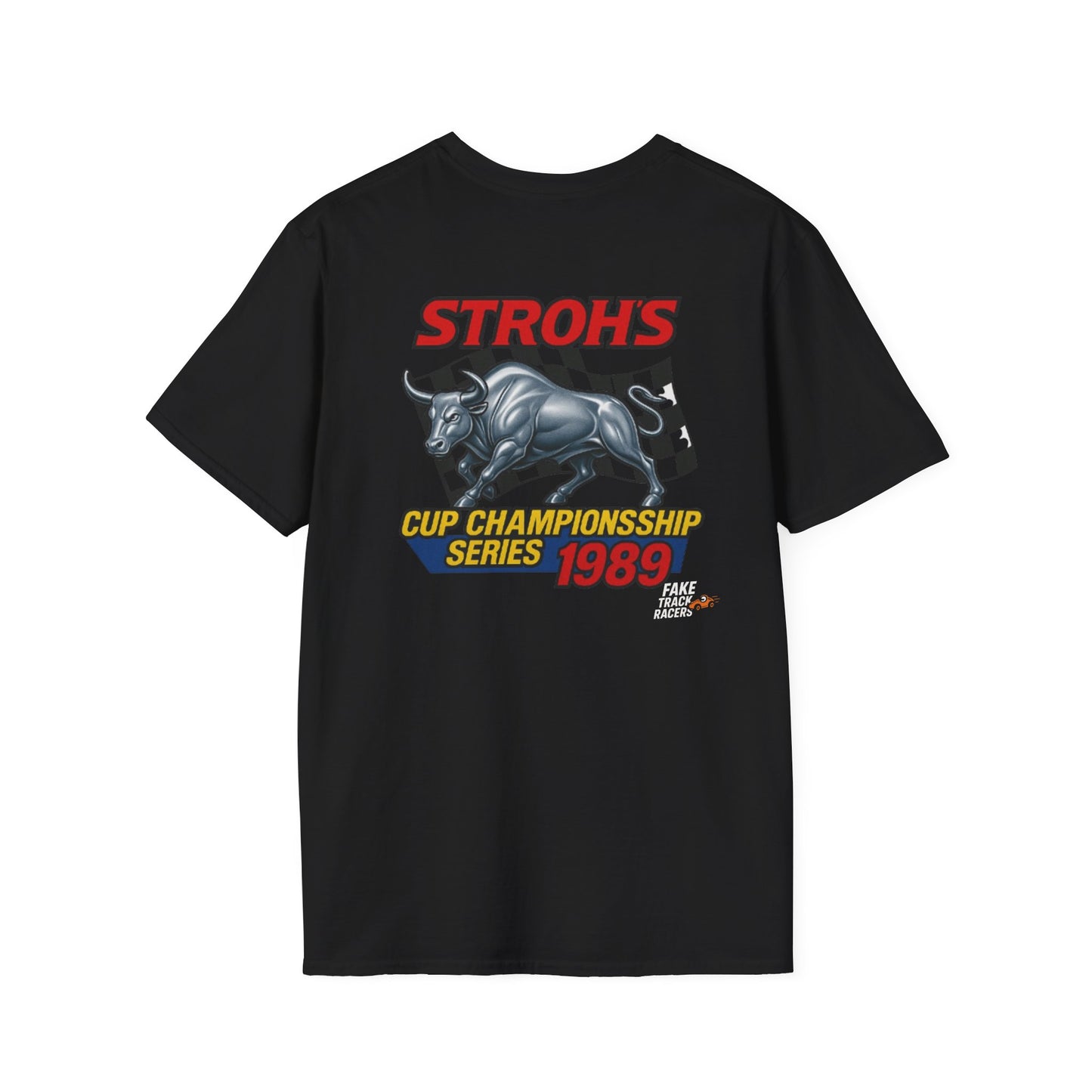 Vintage Style 90s Racing Tee Shirt SHOWDOWN AT SUNDOWN Fake Track Racers