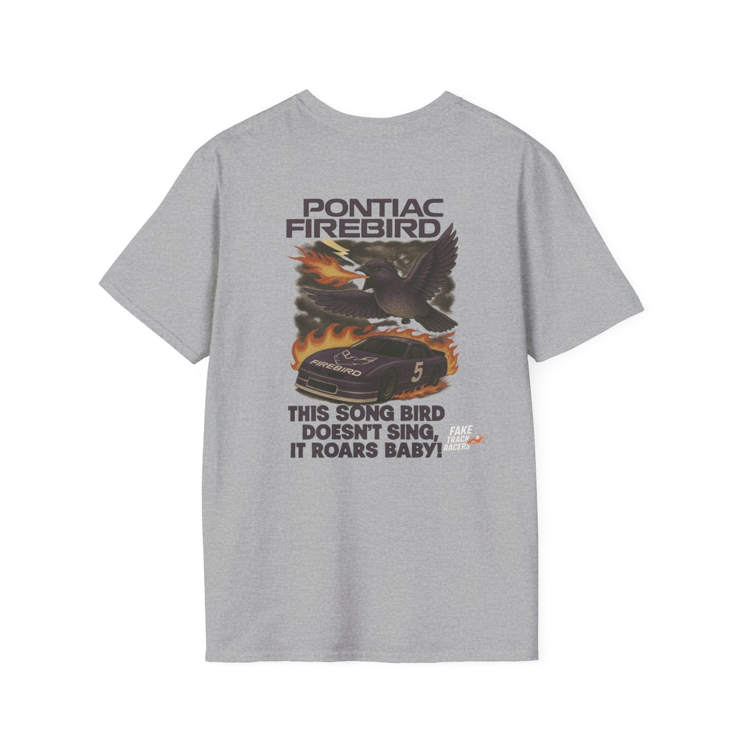 Vintage Style 90s Racing Tee Shirt BURT NIGHTINGALE Song Bird Fake Track Racers