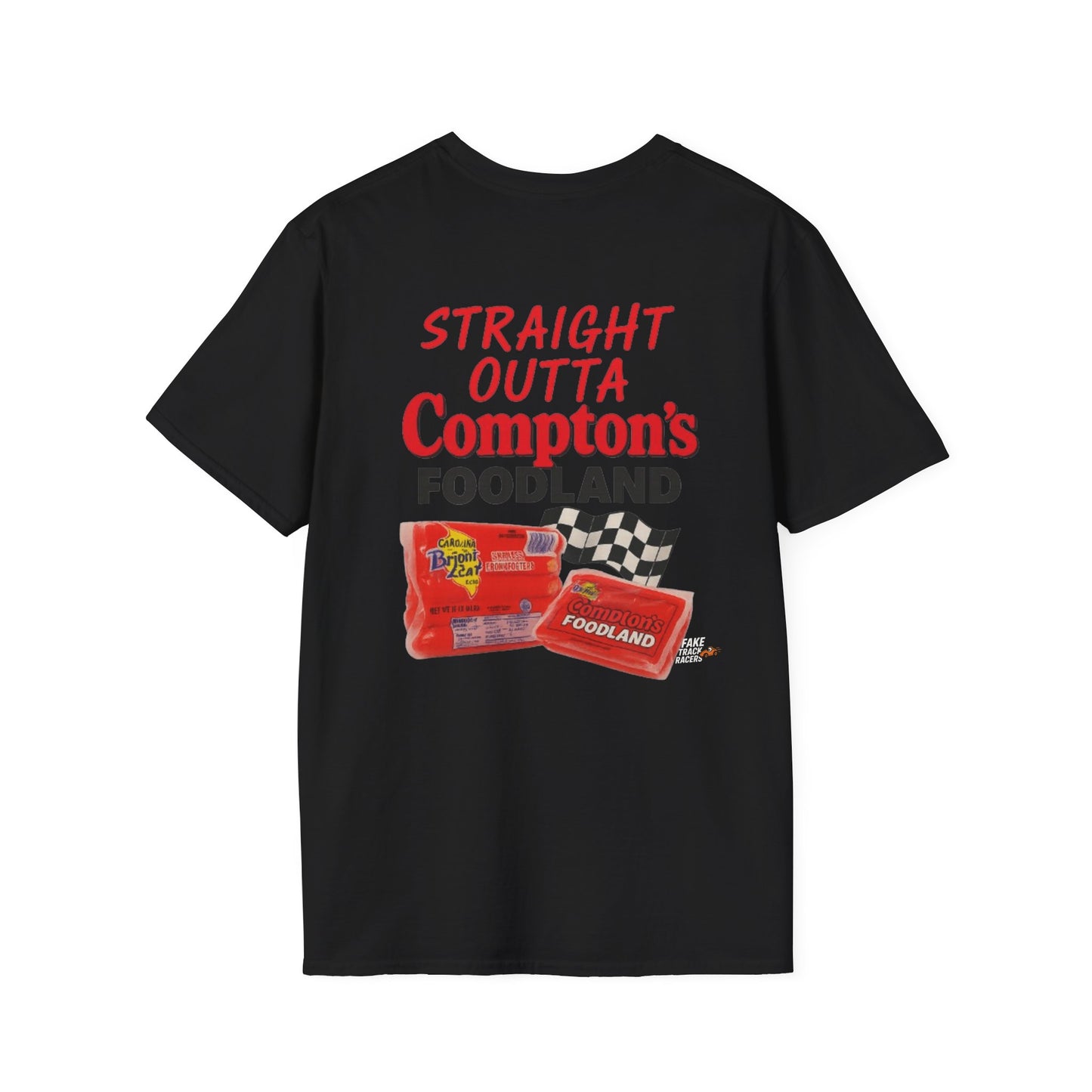 Vintage Style 90s Racing Tee Shirt GERONIMO LaFEET Comptons Fake Track Racers