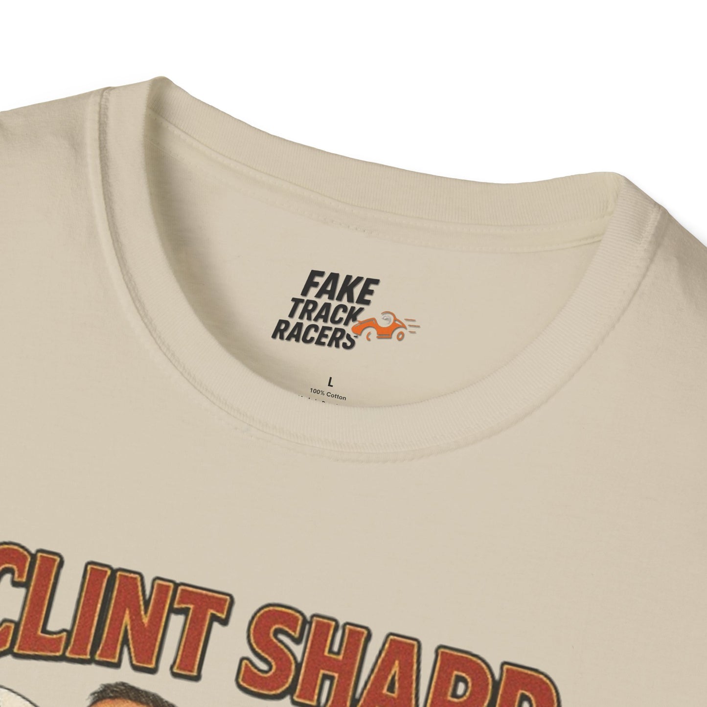 Vintage Style 90s Racing Tee Shirt CLINT SHARP MOSES LITE Fake Track Racers