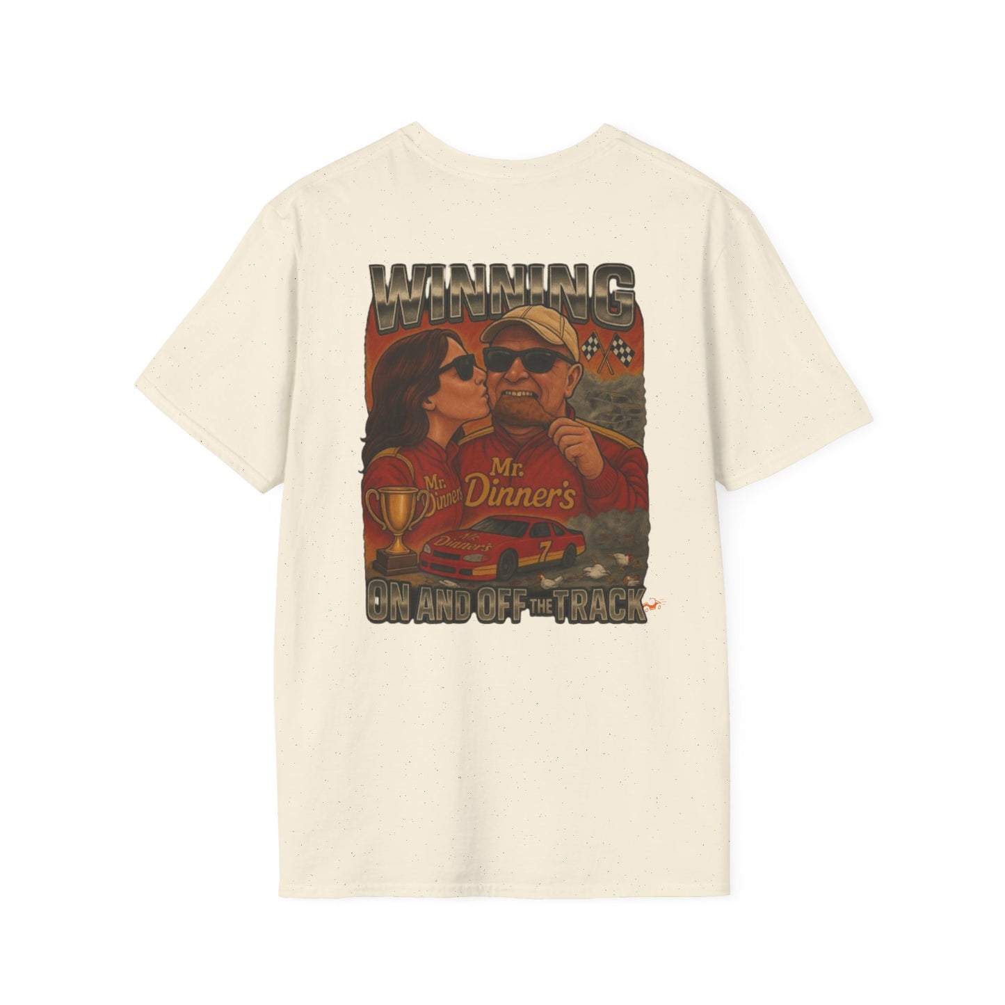 Vintage Style 90s Racing Tee Shirt SONNY MACK Mr Dinners Fake Track Racers