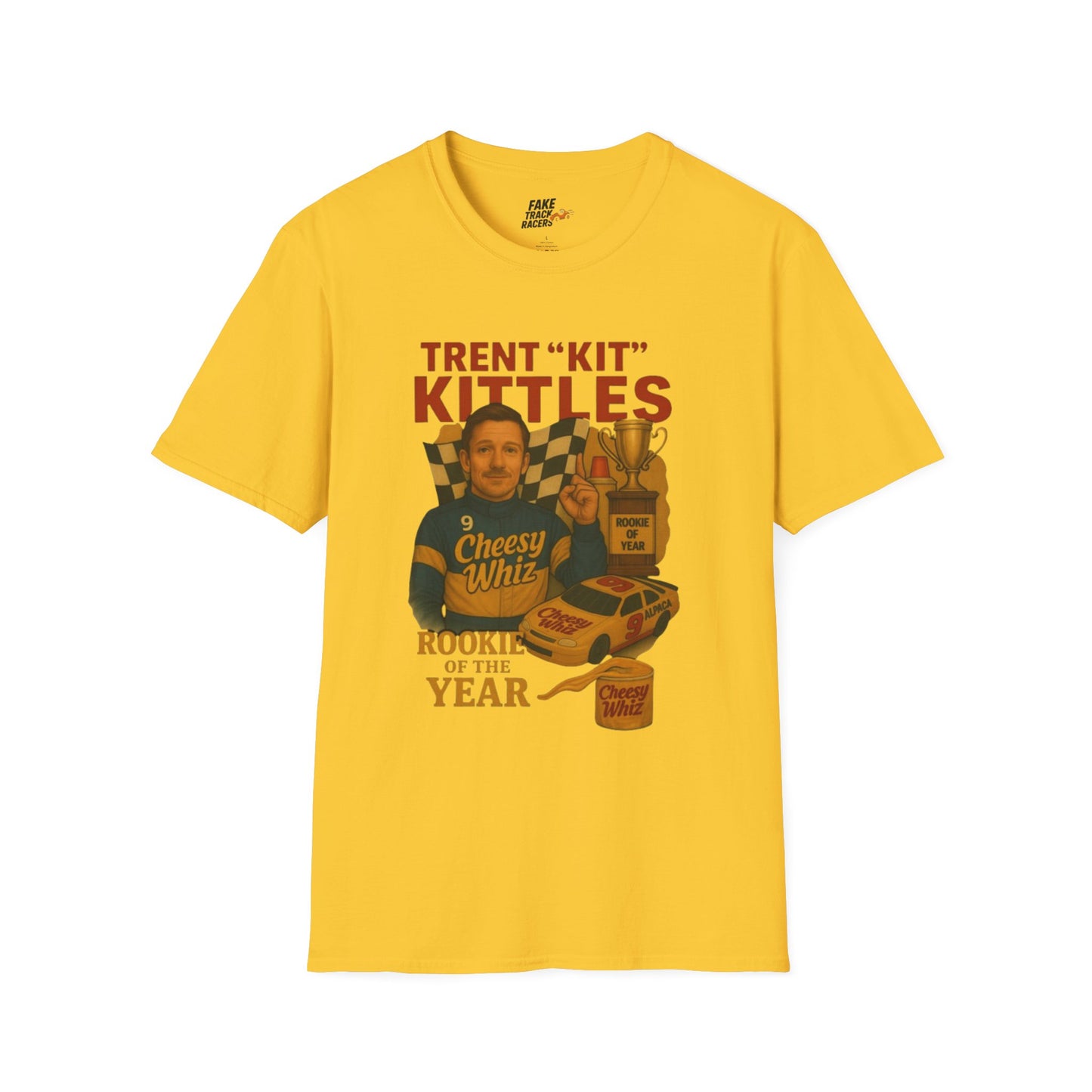 Vintage Style 90s Racing Tee Shirt TRENT KITTLES ROY Fake Track Racers