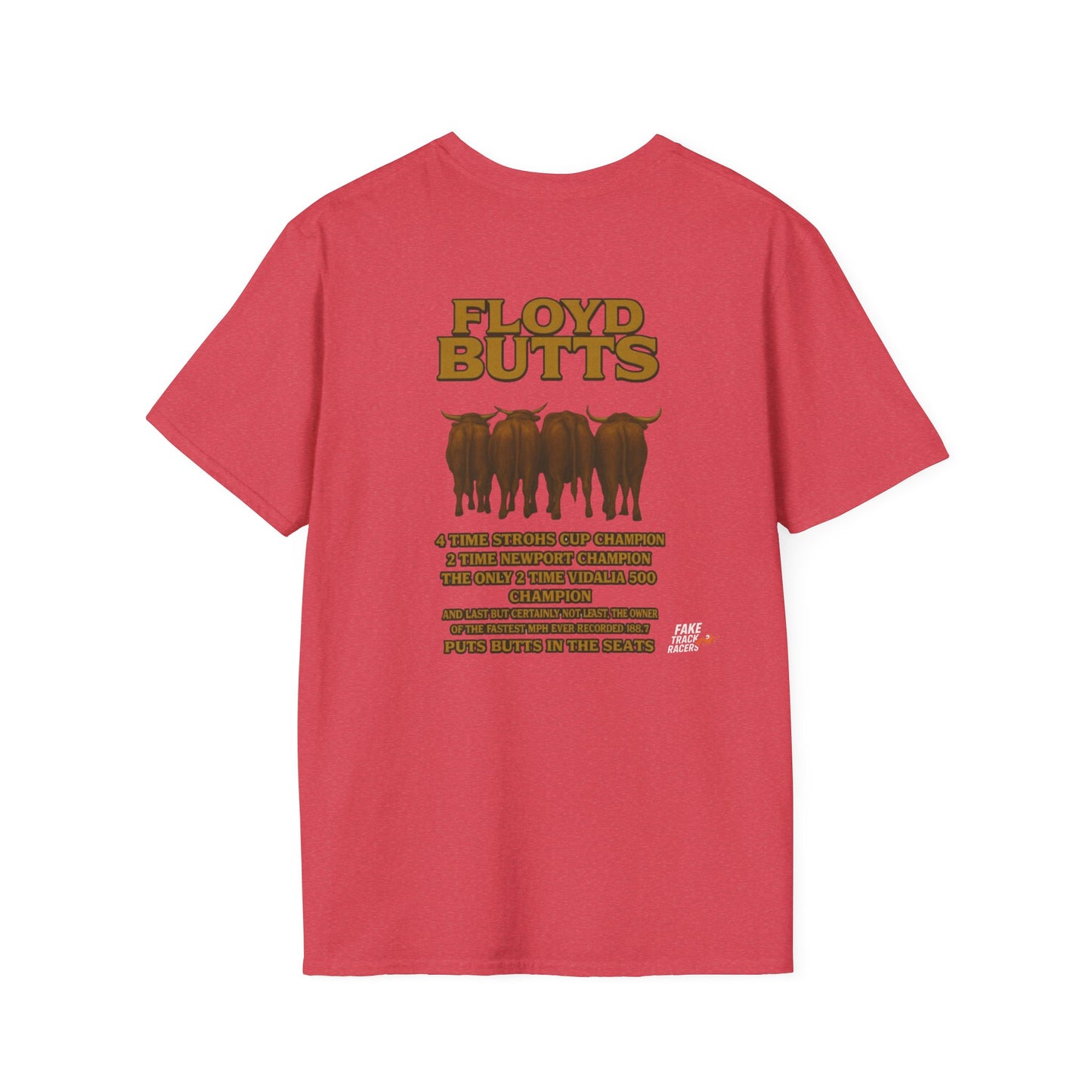 Vintage Style 90s Racing Tee Shirt FLOYD BUTTS Bapst Fake Track Racers
