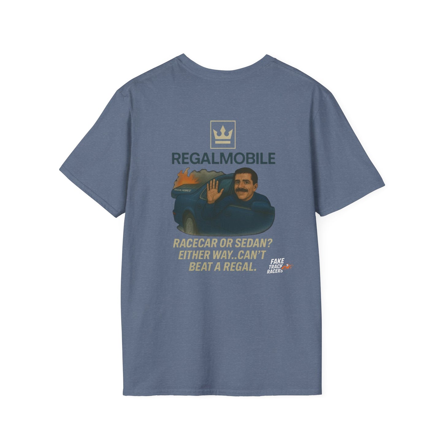 Vintage Style 90s Racing Tee Shirt TEDDY BRADSHAW Regal Fake Track Racers