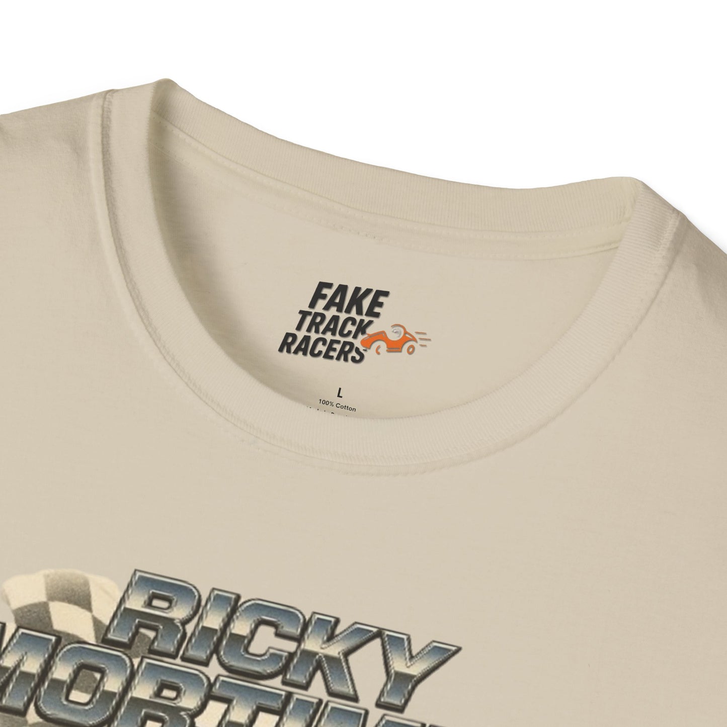 Vintage Style 90s Racing Tee Shirt RICKY MORTIMER PHOON Fake Track Racers