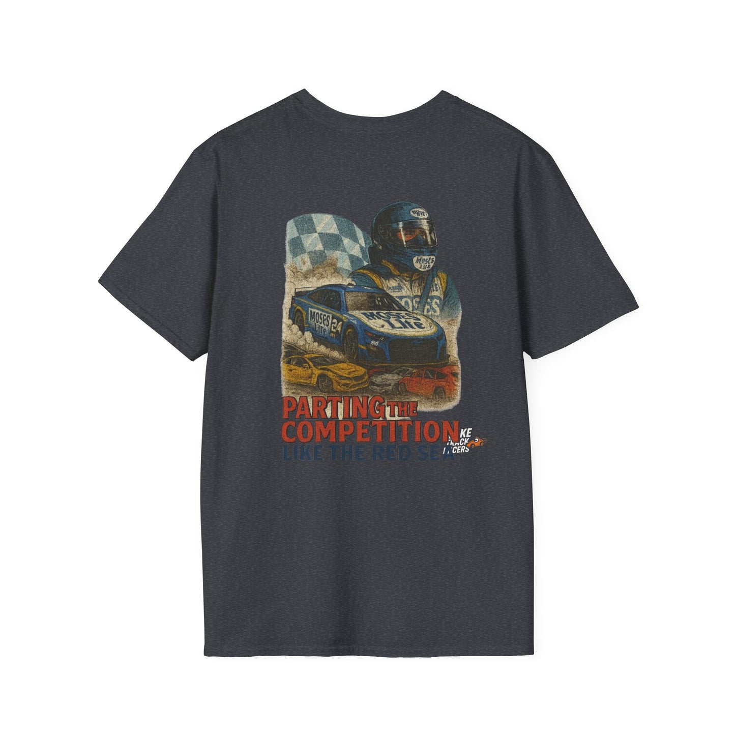 Vintage Style 90s Racing Tee Shirt CLINT SHARP MOSES LITE Fake Track Racers