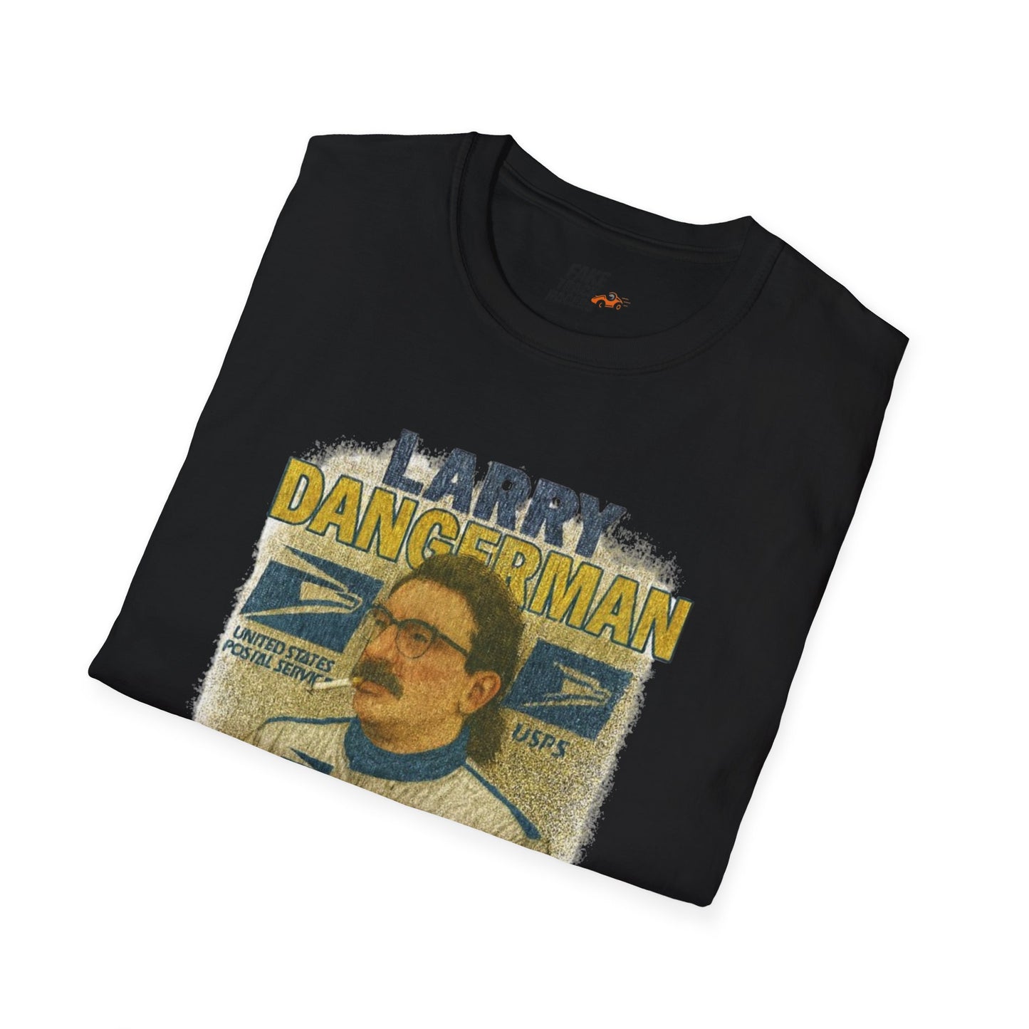 Vintage Style 90s Racing Tee Shirt LARRY DANGERMAN Deliver Shirt Fake Track Racers