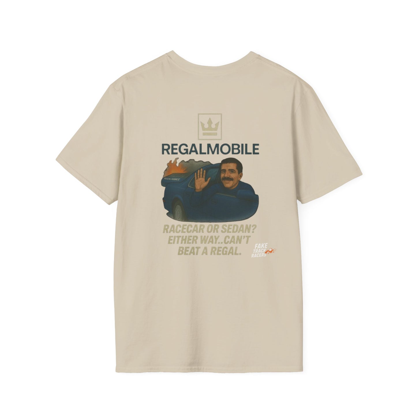 Vintage Style 90s Racing Tee Shirt TEDDY BRADSHAW Regal Fake Track Racers