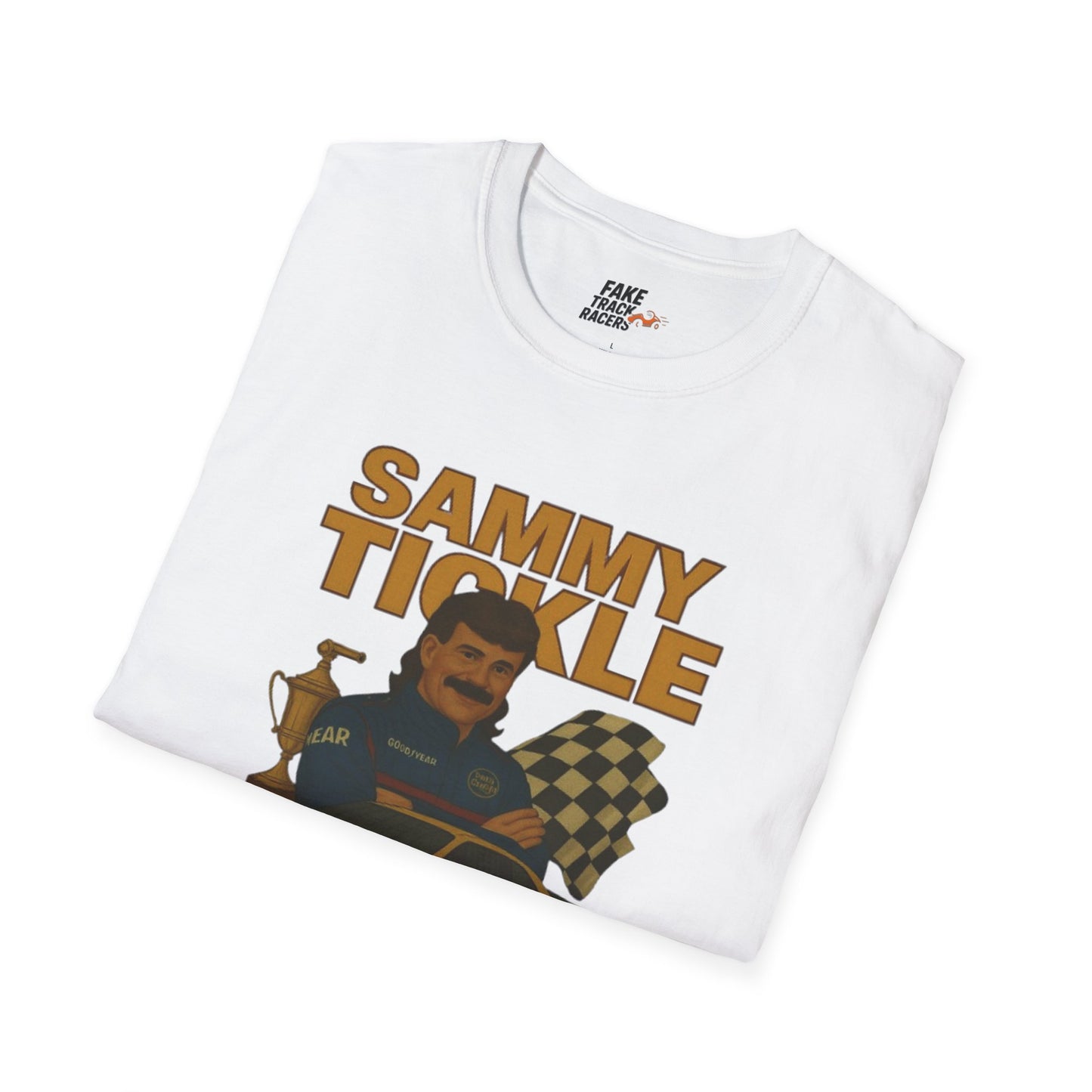 Vintage Style Racing Tee Shirt SAMMY TICKLE, 1988 Champion Shirt Fake Track Racers