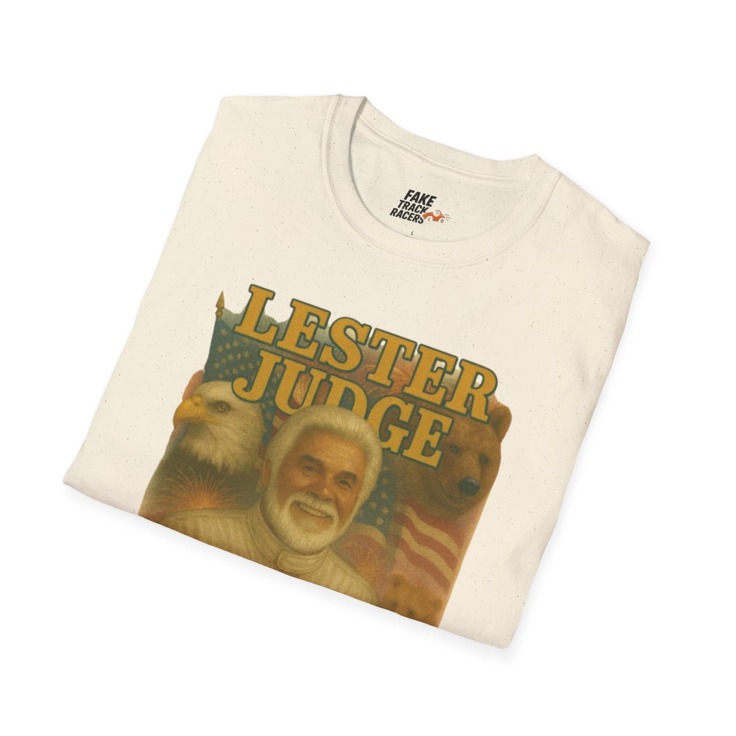 Vintage Style 90s Racing Tee Shirt LESTER JUDGE Memorial Shirt Fake Track Racers