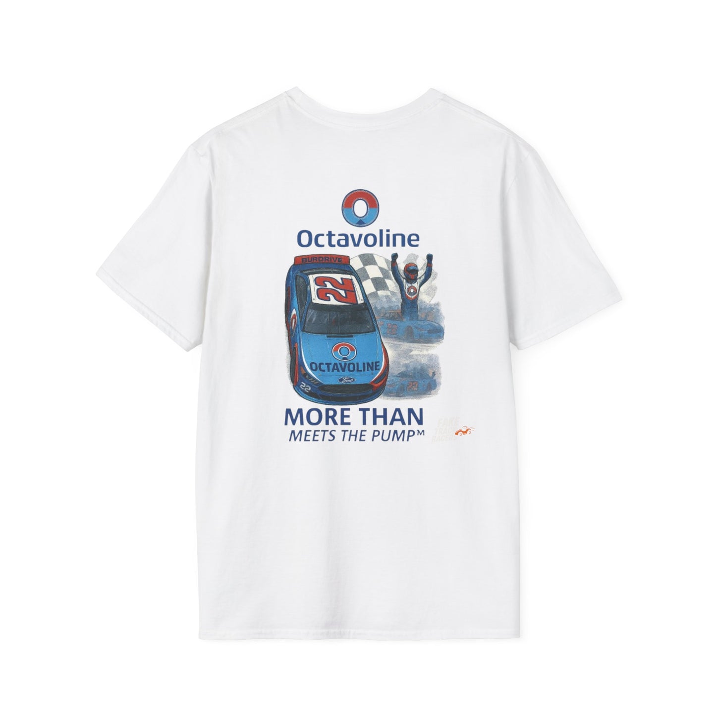 Vintage Style 90s Racing Tee Shirt SPARKY FRANKLIN OCTAVOLINE Fake Track Racers