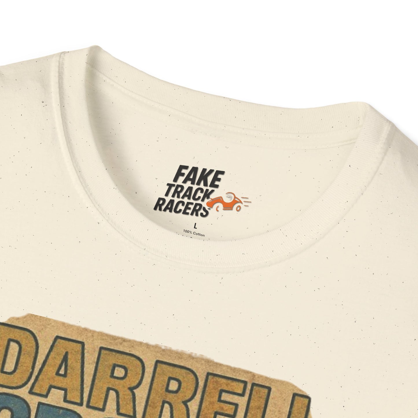 Vintage Style 90s Racing Tee Shirt DARRELL CROSBY Blockbuster Fake Track Racers