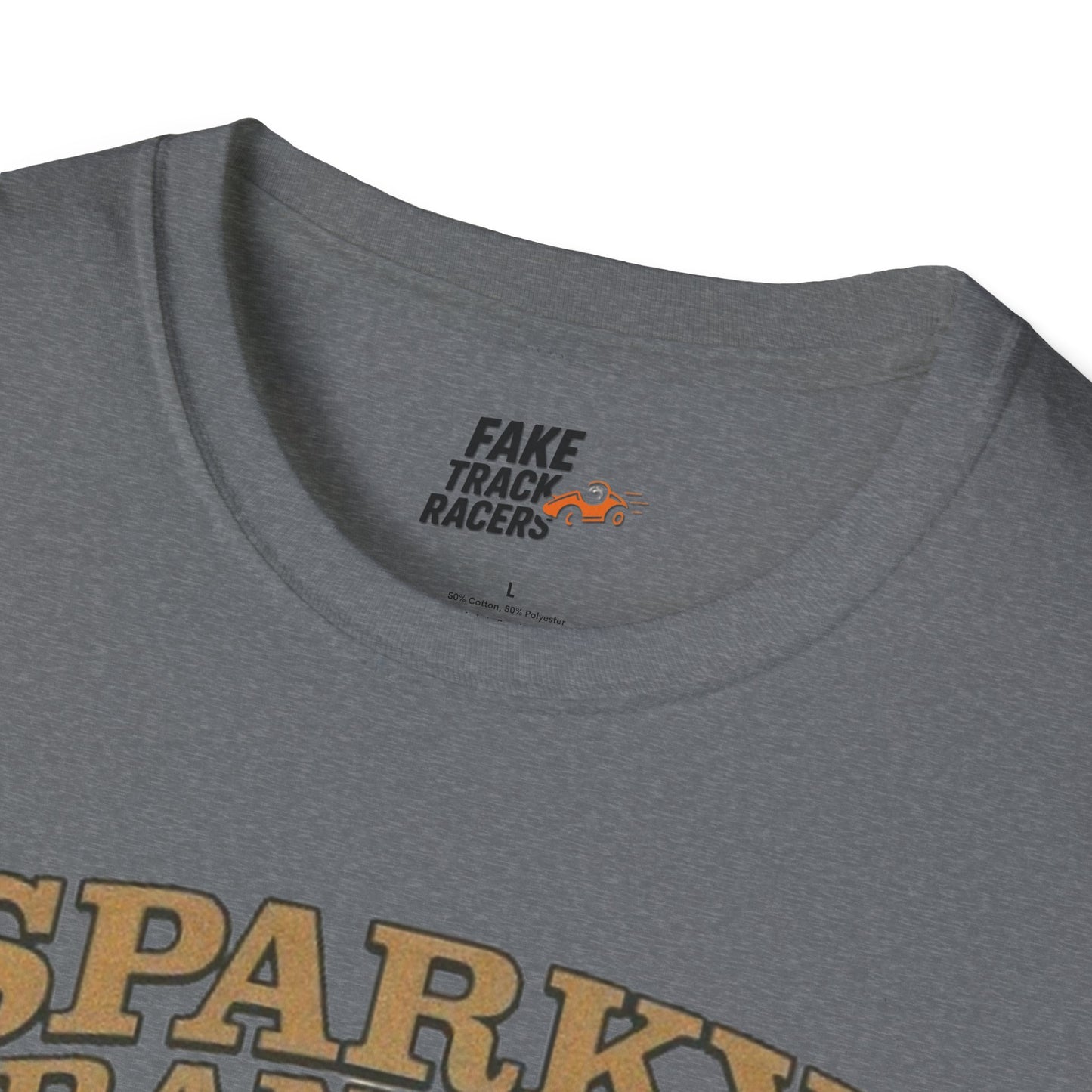 Vintage Style 90s Racing Tee Shirt SPARKY FRANKLIN OCTAVOLINE Fake Track Racers