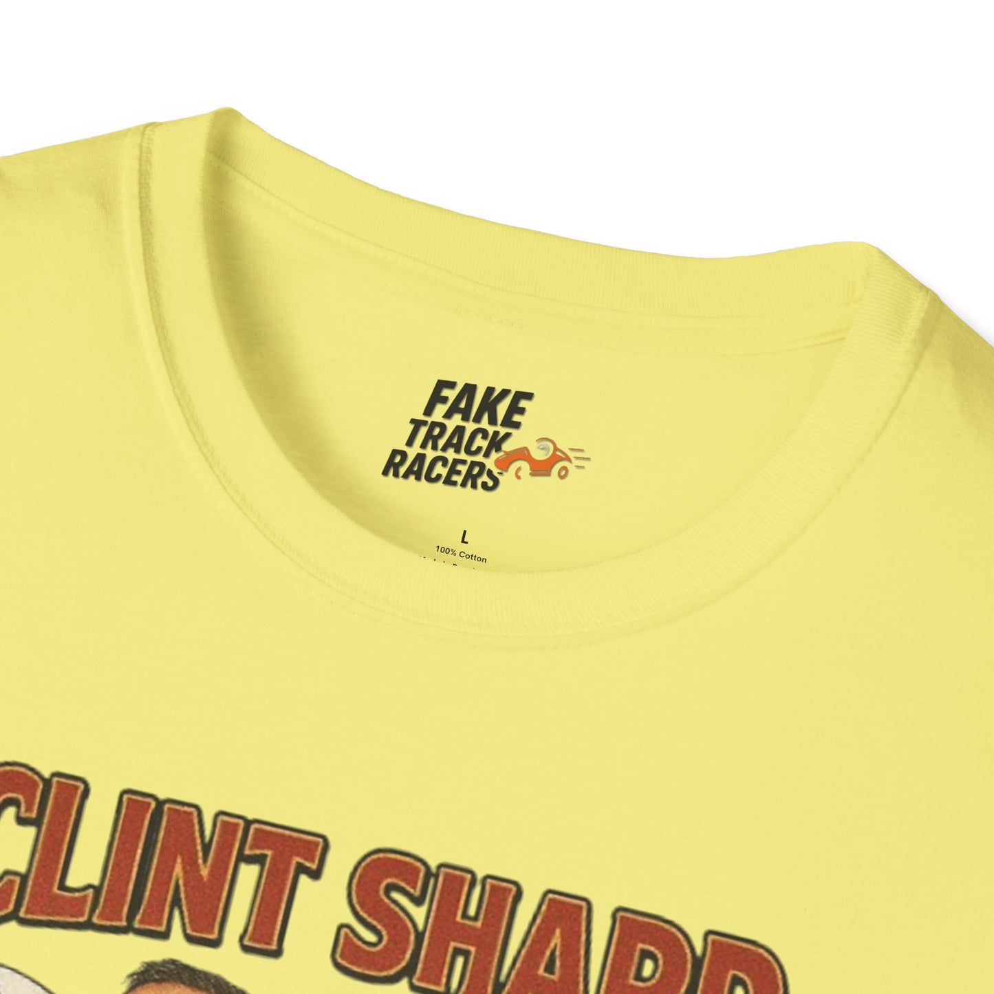 Vintage Style 90s Racing Tee Shirt CLINT SHARP MOSES LITE Fake Track Racers