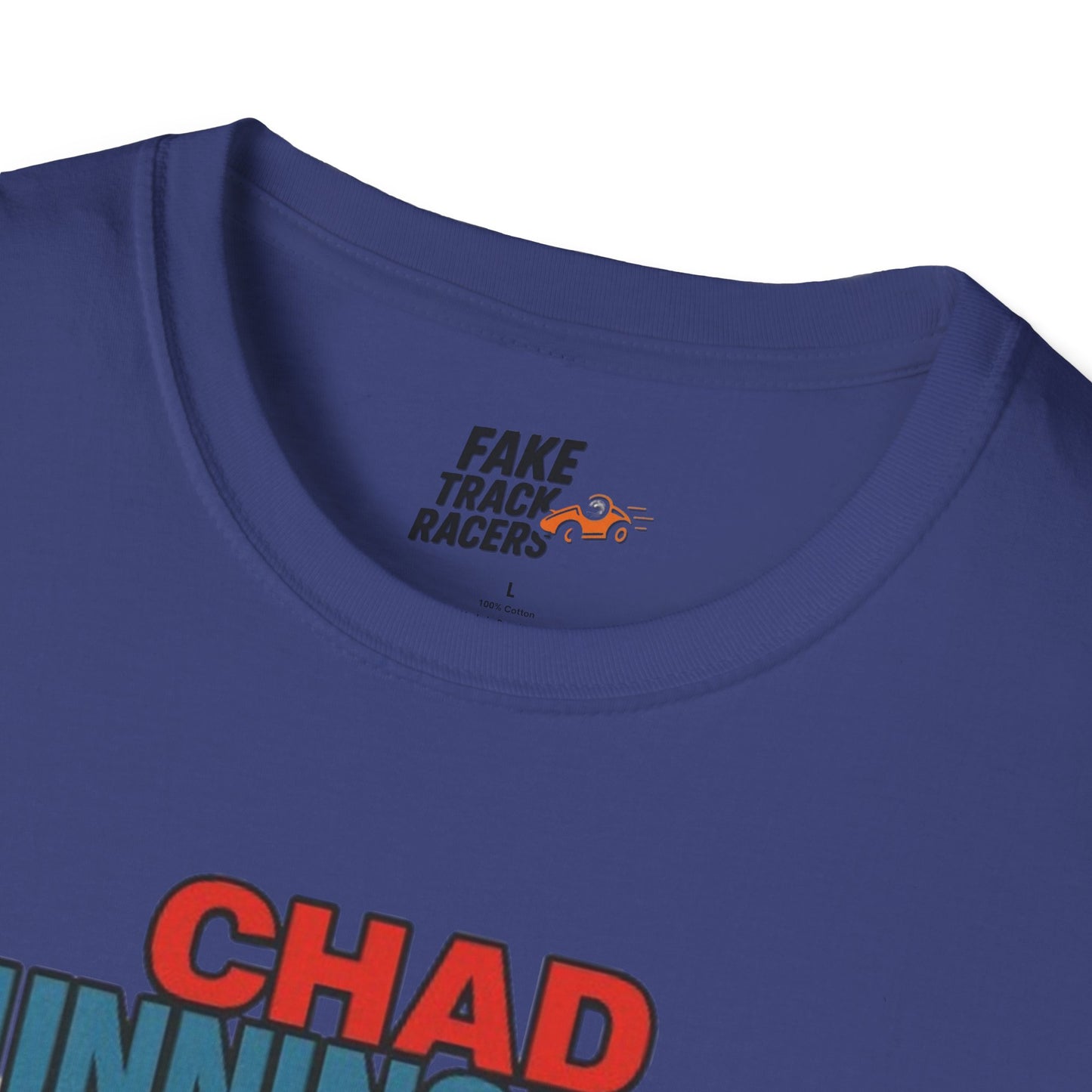 Vintage Style 90s Racing Tee Shirt CHAD CUNNINGHAM Showbiz Fake Track Racers
