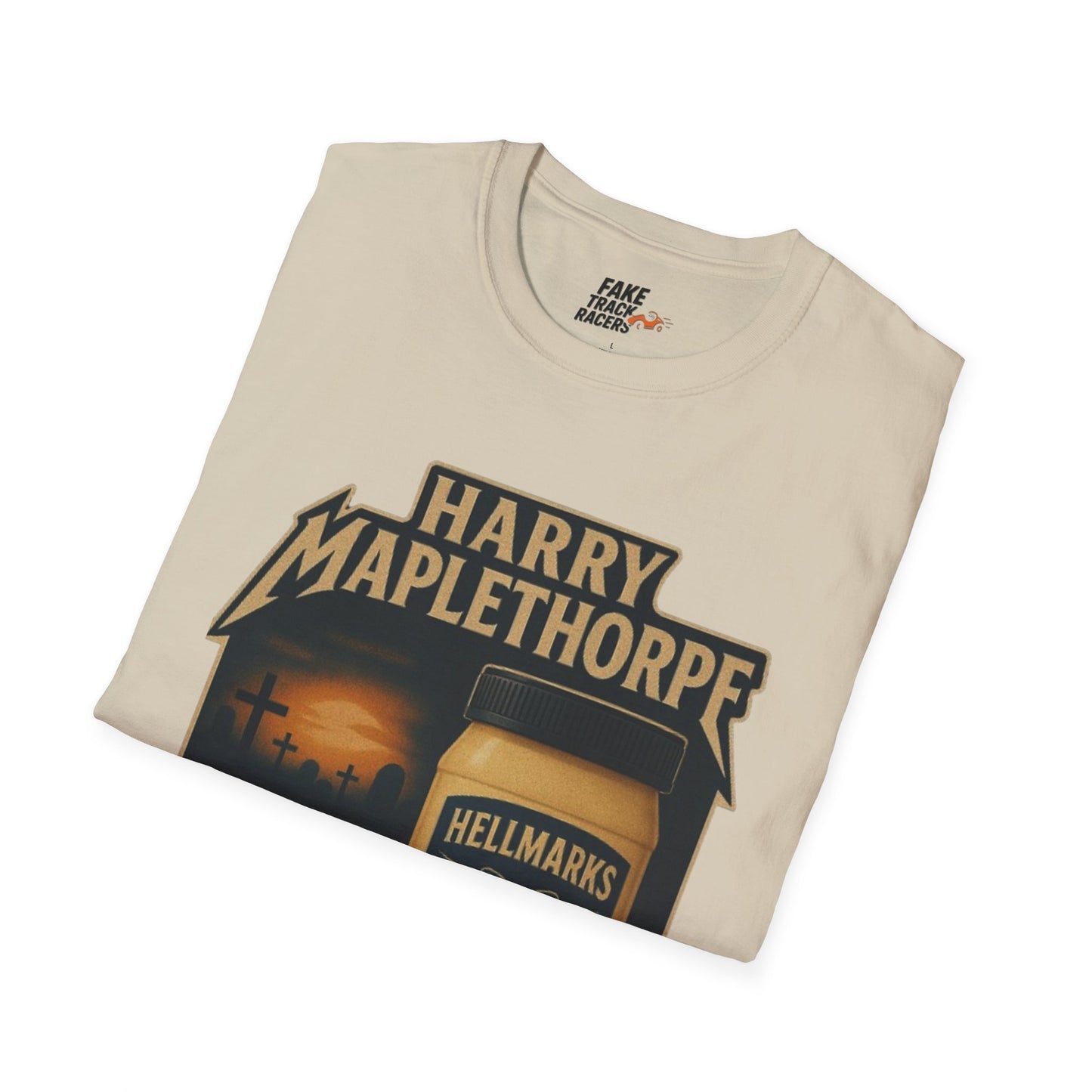 Vintage Style 90s Racing Tee Shirt HARRY MAPLETHORPE Hellmark's Fake Track Racers